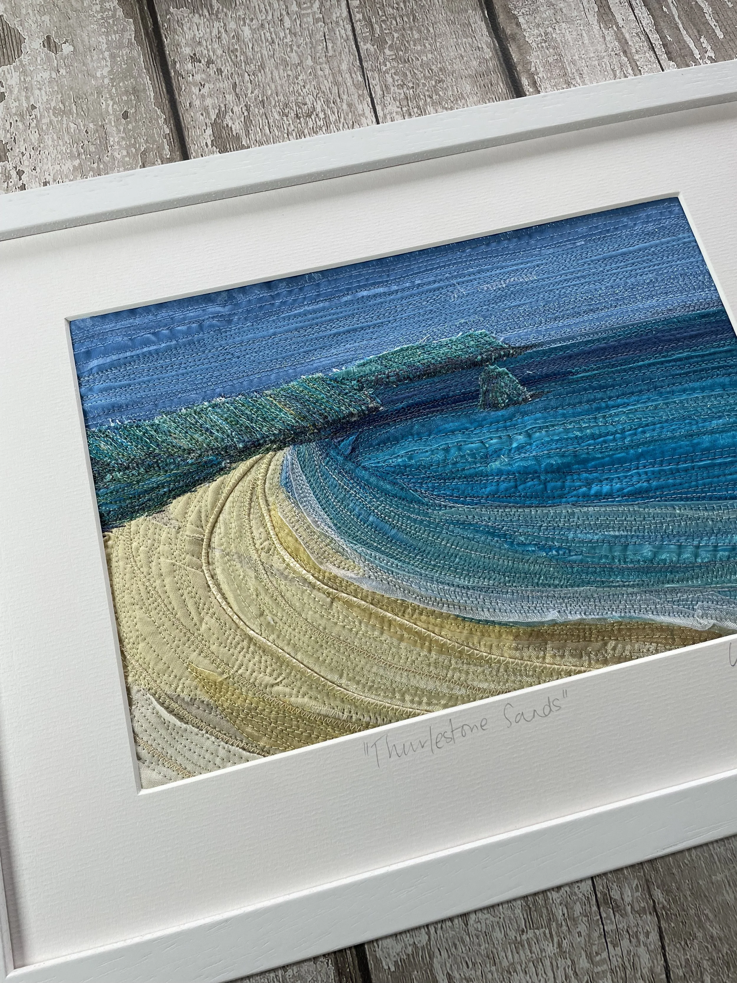 Thurlestone Rock South Milton sands textile art