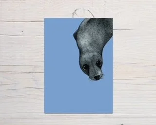 Seal pop art card