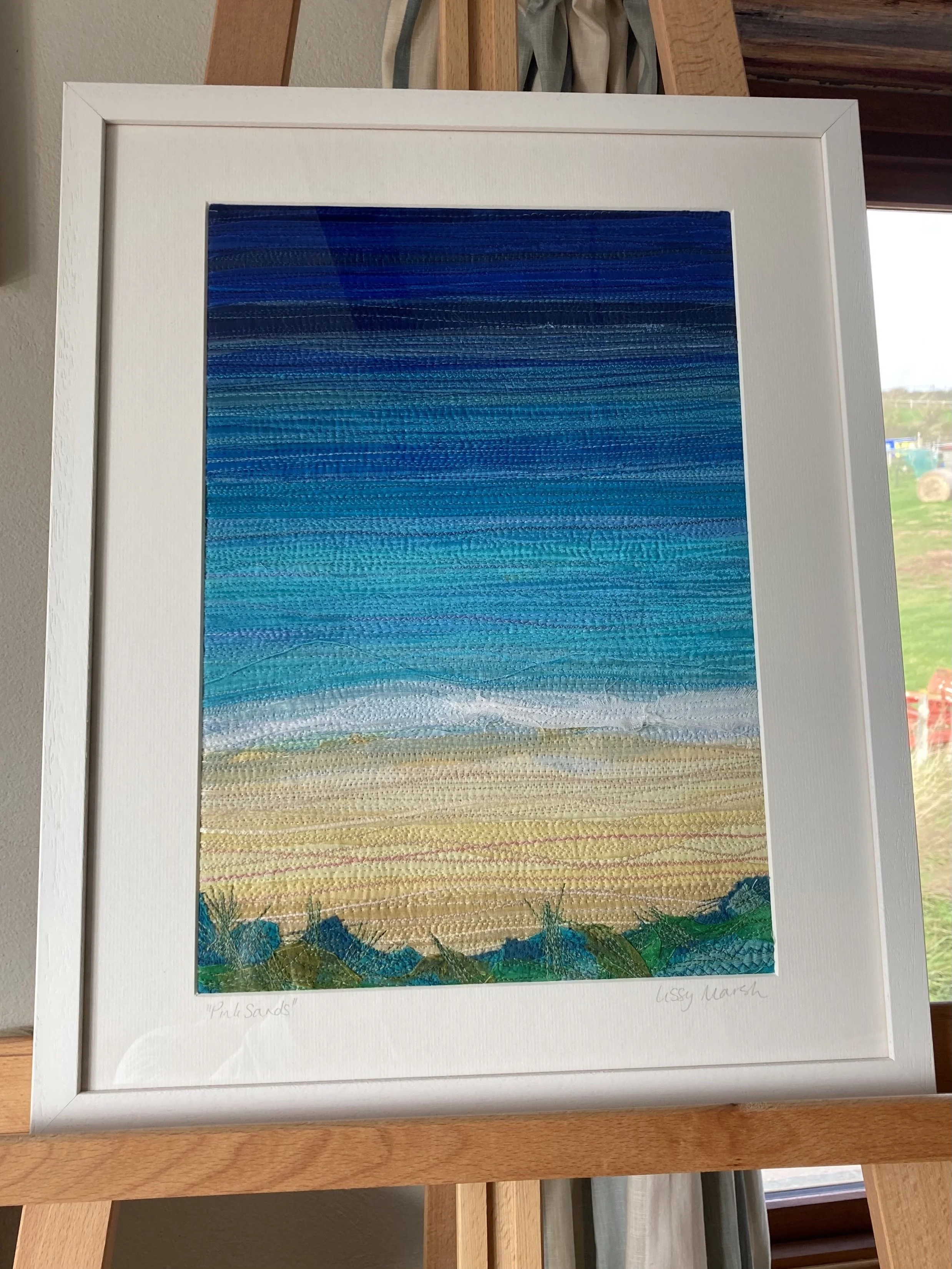 Textile Art "Pink Sands" by Lissy Marsh