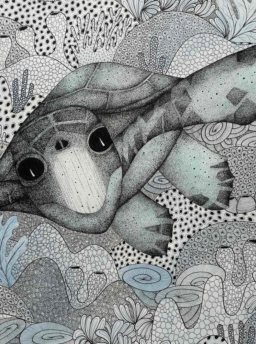 Turtle pen and ink ©LissyMarsh