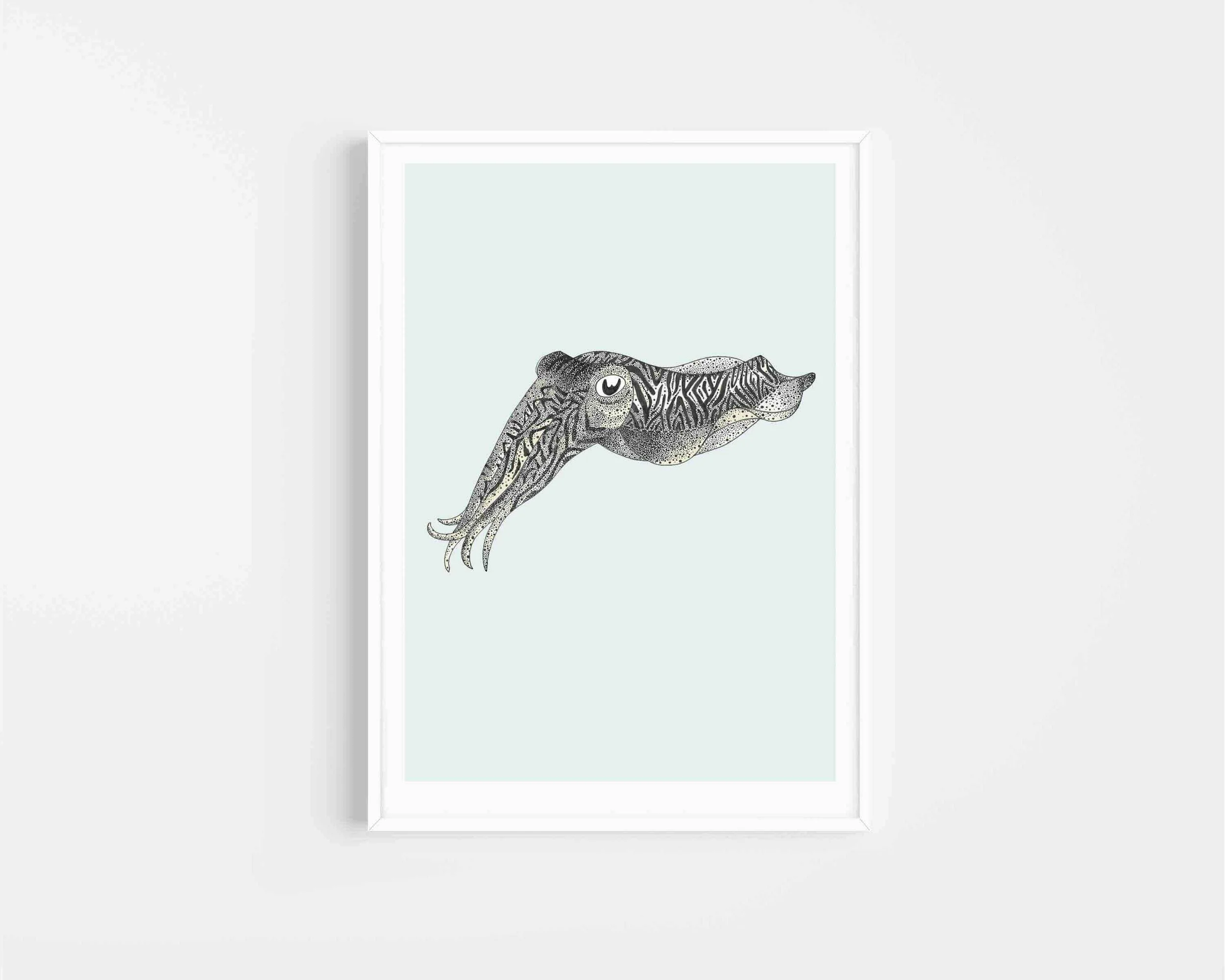 Cuttlefish vintage print framed.jpeg