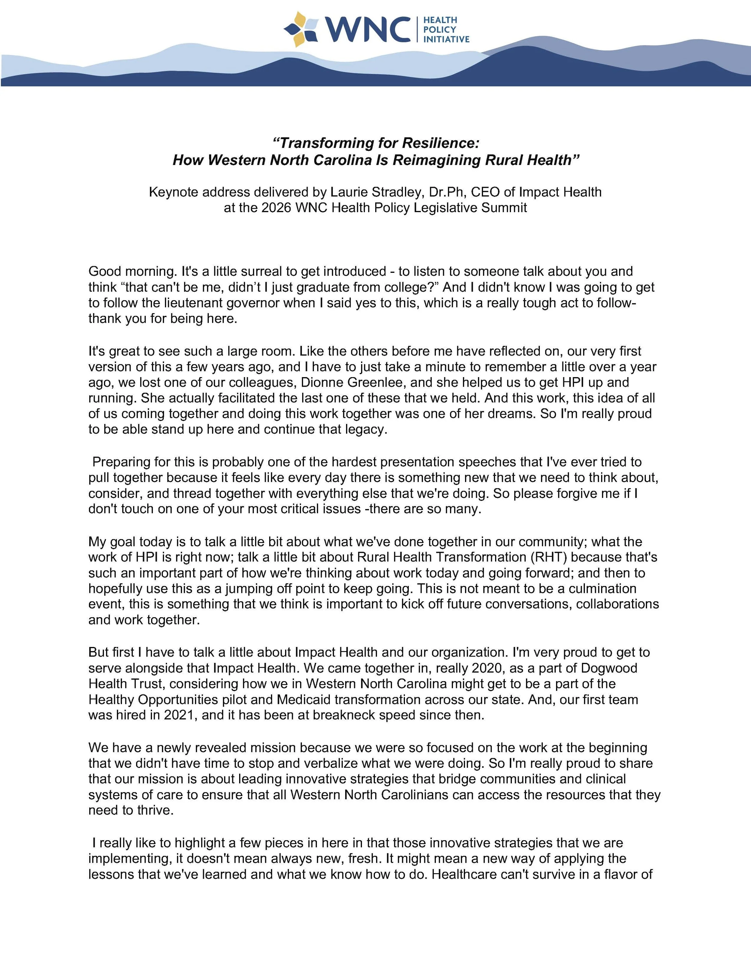 Keynote Address Transcript Cover Image