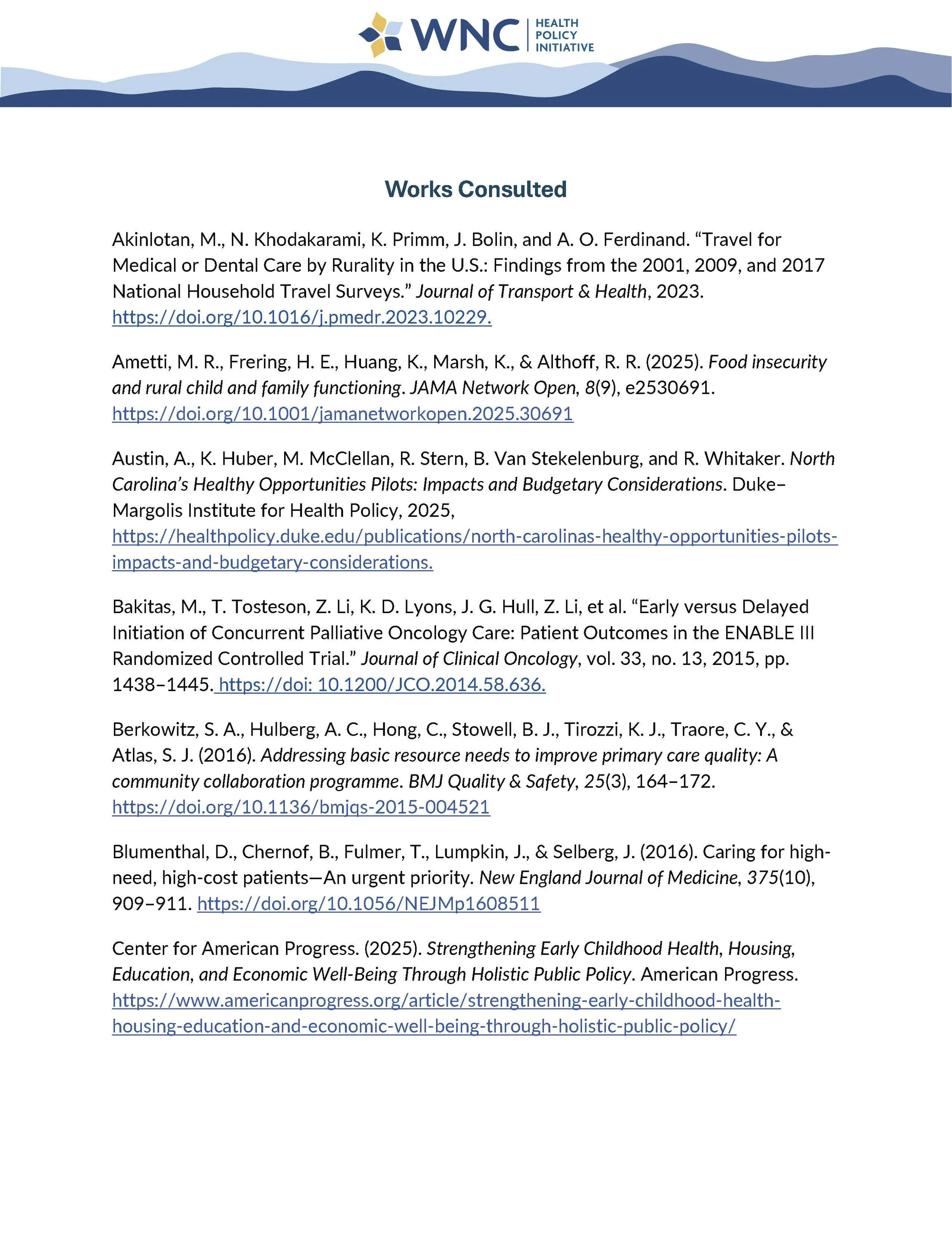 SDOH Works Consulted Cover