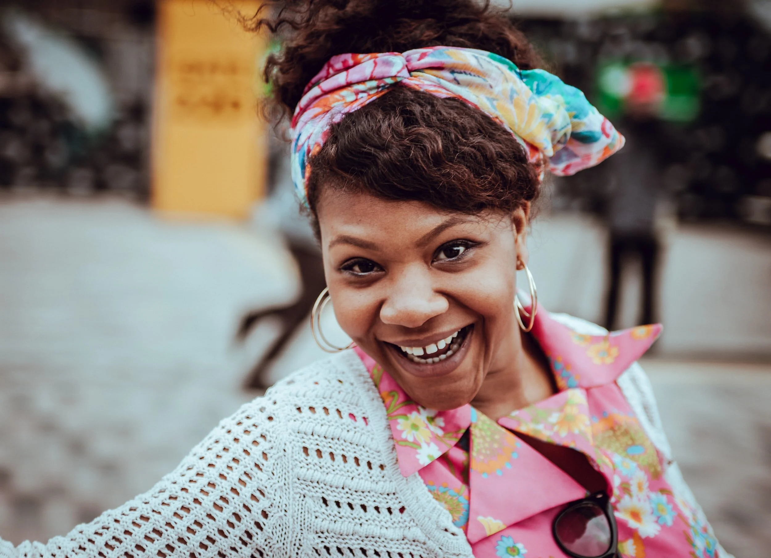 A smiling person