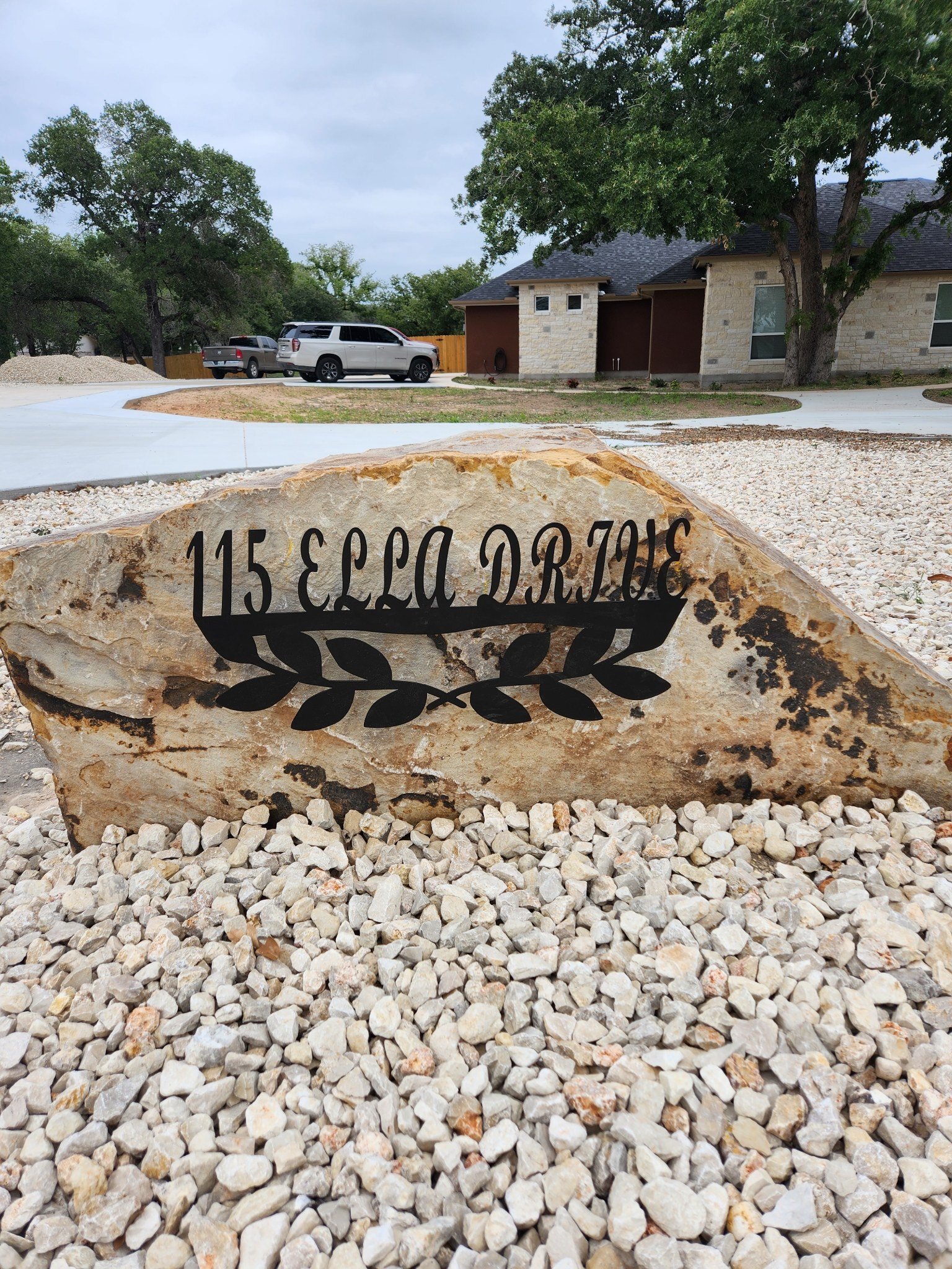 ADDRESS SIGN BLACK RIVER POWDER COATED