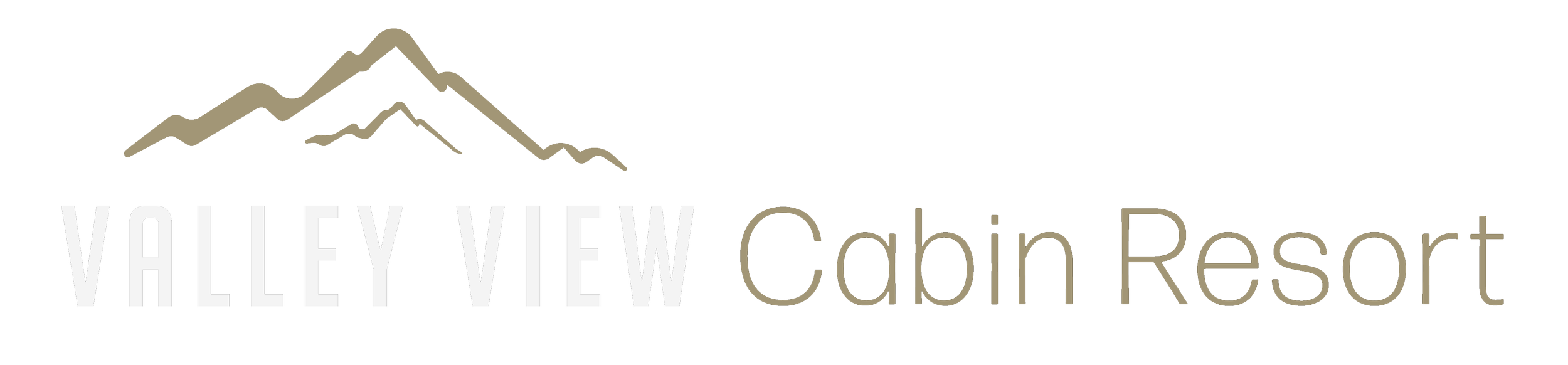 Valley View Cabin Resort logo with mountain design