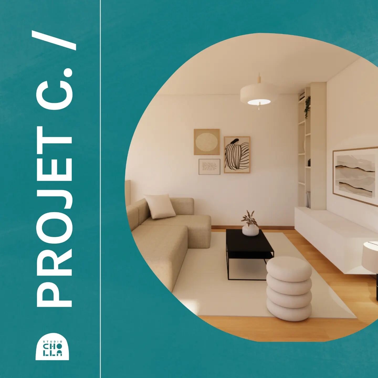 Projet C. : Projet de d&eacute;coration d'une pi&egrave;ce de vie pour une jeune femme qui vient de d&eacute;m&eacute;nager dans un appartement refait.

#d&eacute;co #d&eacute;coration #amenagement #amenagementinterieur #japandi #projetdeco #3d