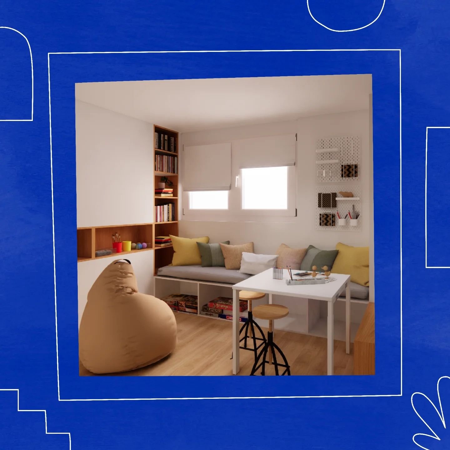 En ce moment, travail sur un projet de salle de jeux/lecture-cinema-sport, le tout dans un sous-sol de 20m2. 

#decoration#salledejeux#deco#homedesign#interiordesign#home#maison#d&eacute;corationint&eacute;rieure
