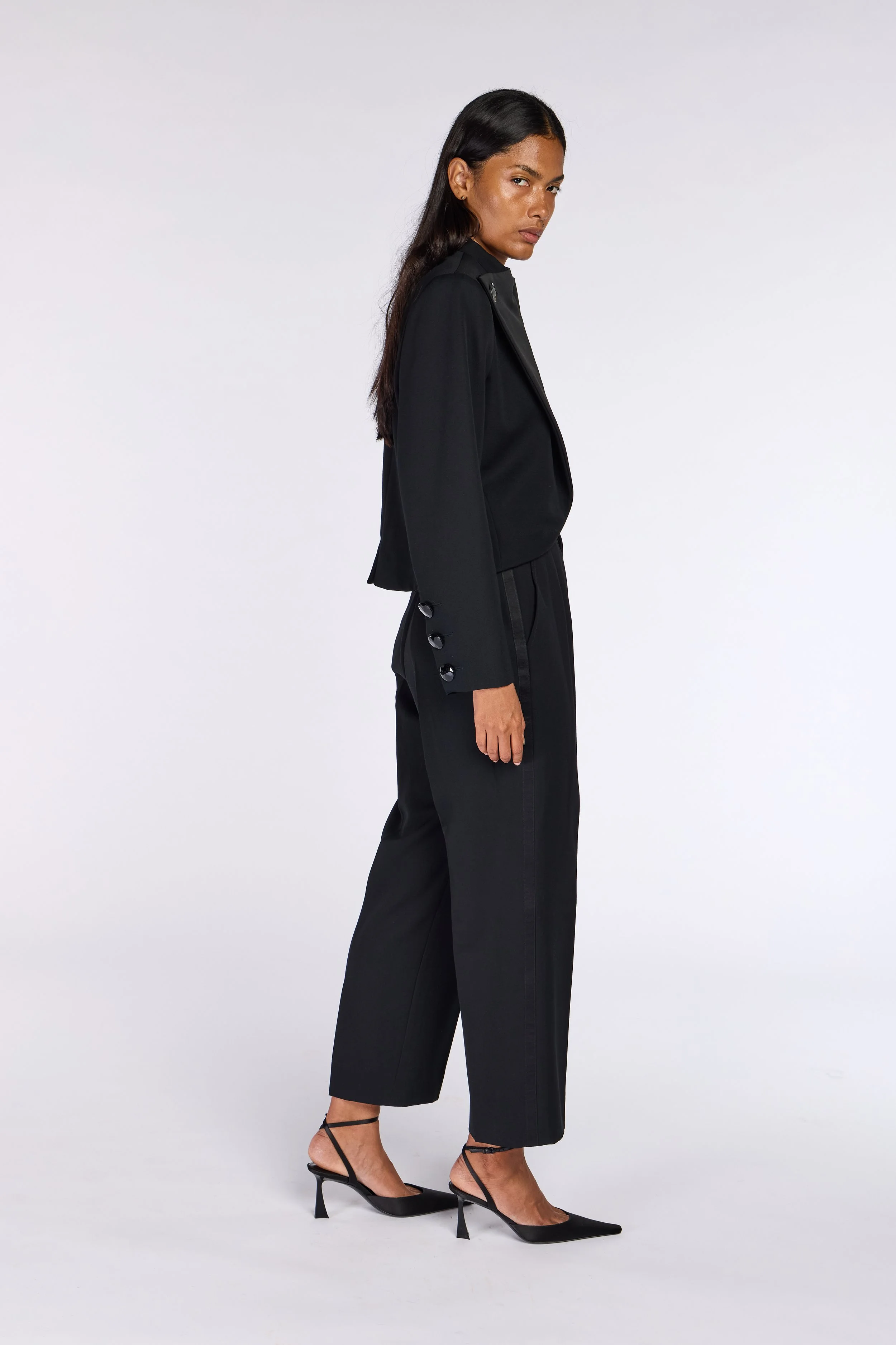 Saint Laurent Rive Gauche S/S 1988 Triangle Lapel Le Smoking Suit – view 8