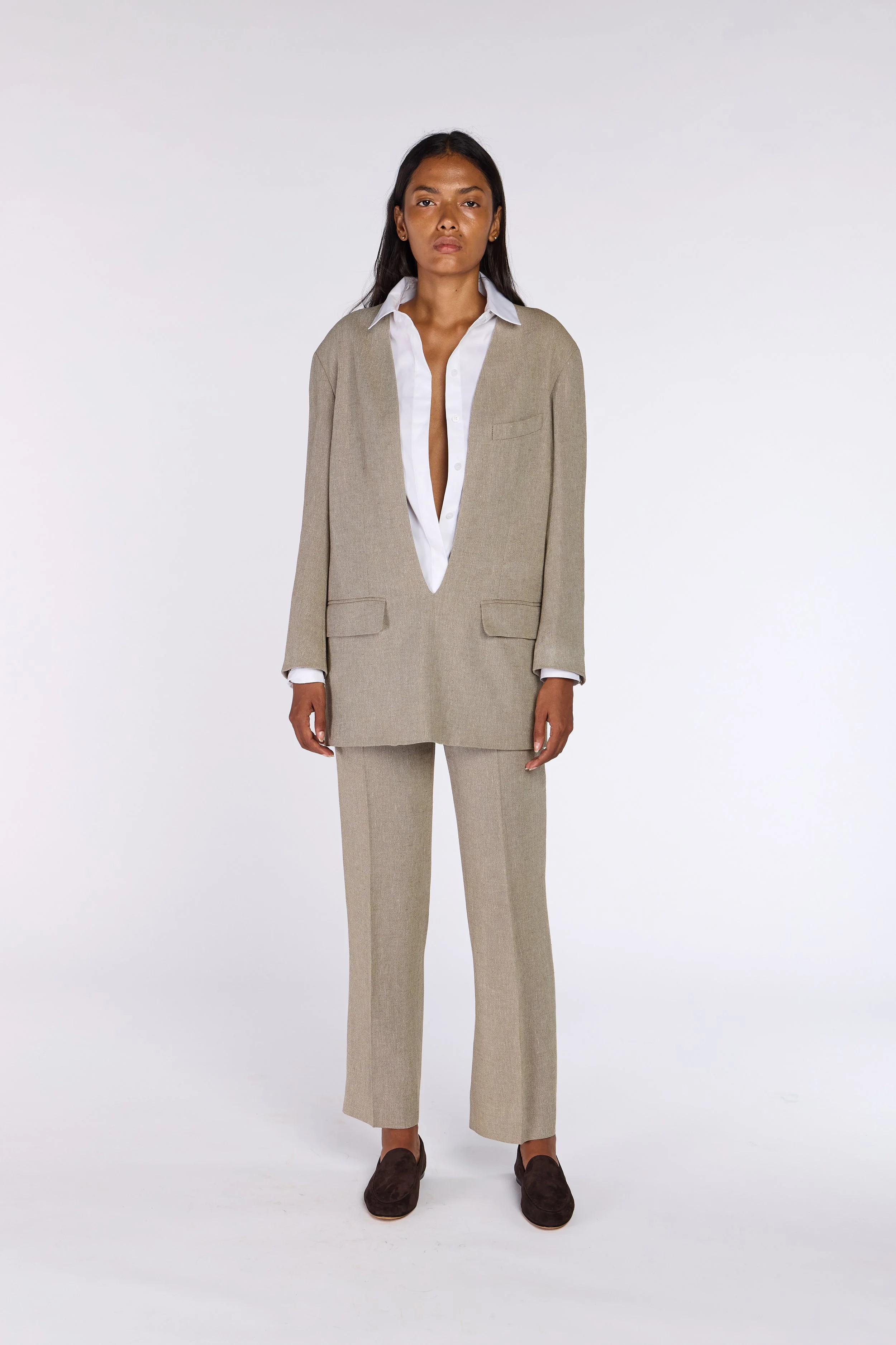 Hermès by Martin Margiela S/S 1999 Vareuse Linen Suit – view 8