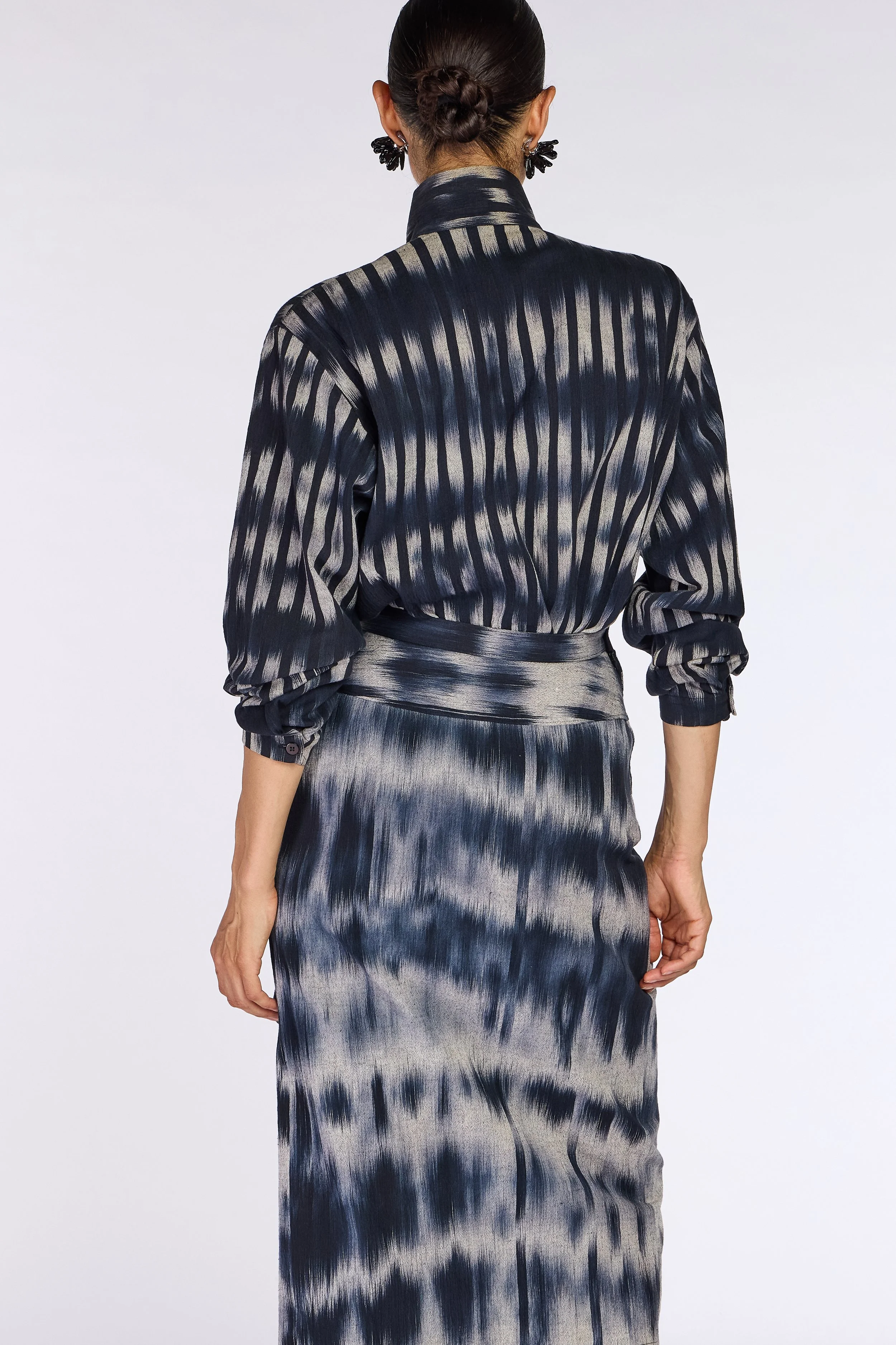 Issey Miyake A/W 1985 Kasuri Weave Ensemble – view 9