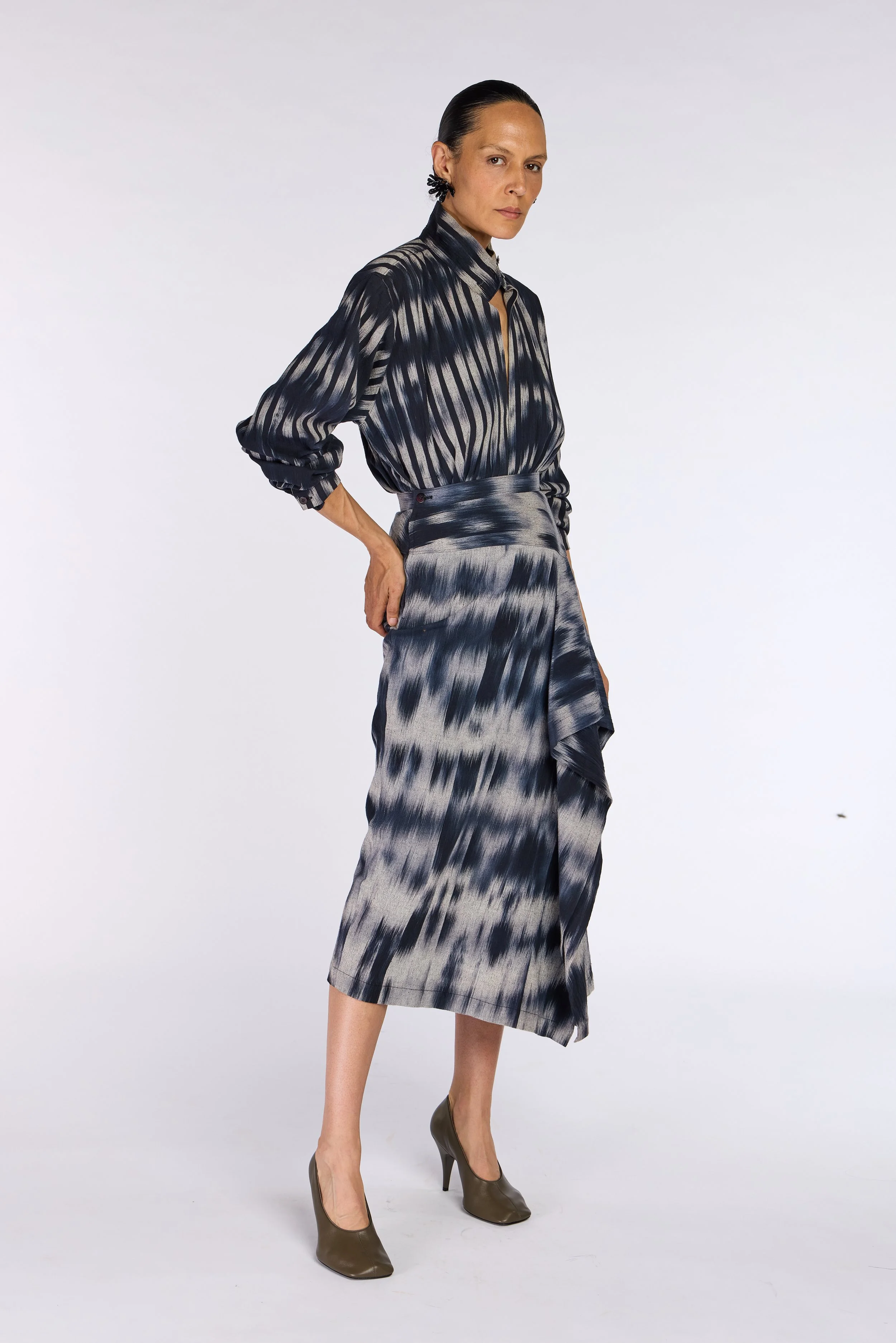 Issey Miyake A/W 1985 Kasuri Weave Ensemble – view 3