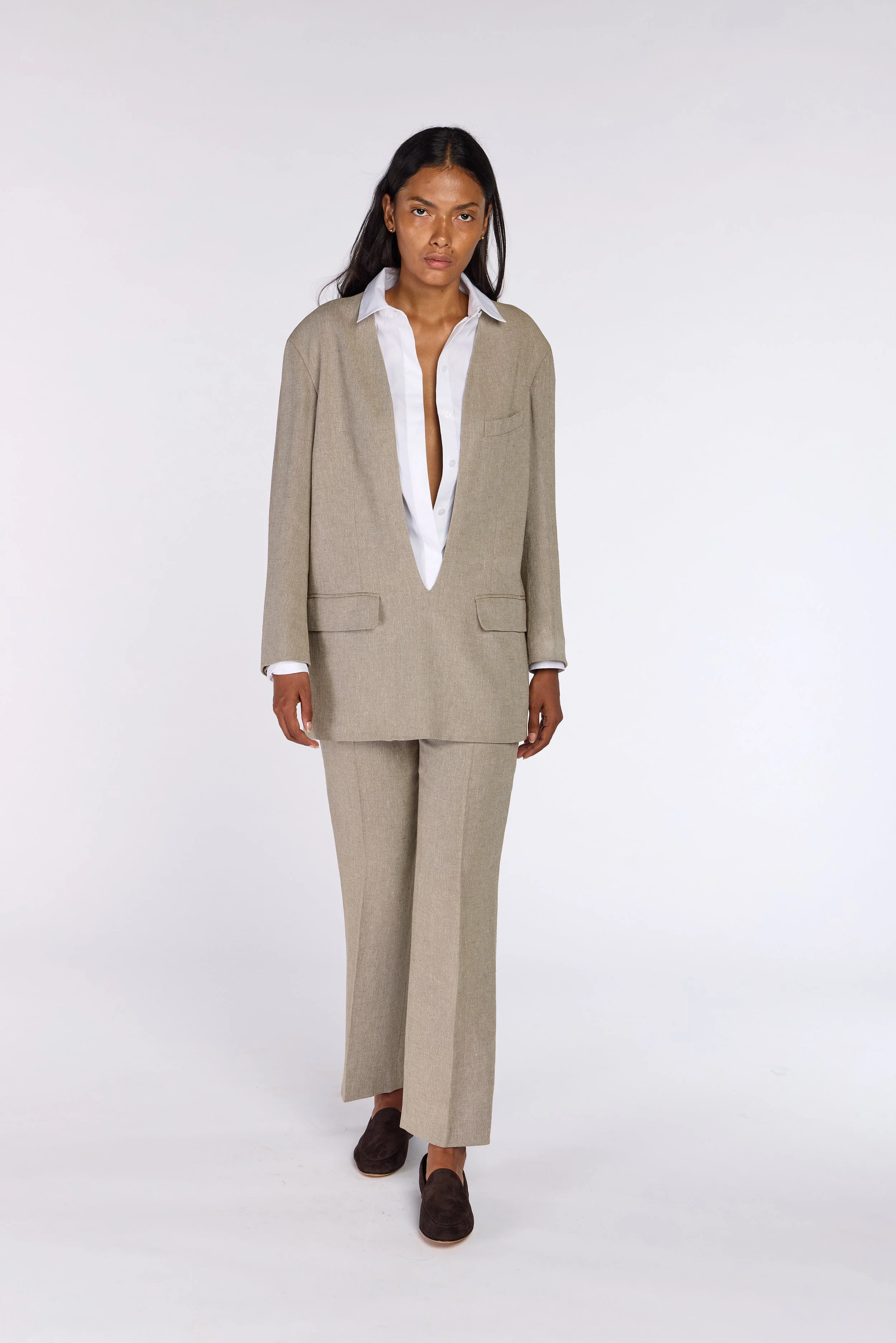 Hermès by Martin Margiela S/S 1999 Vareuse Linen Suit – view 2