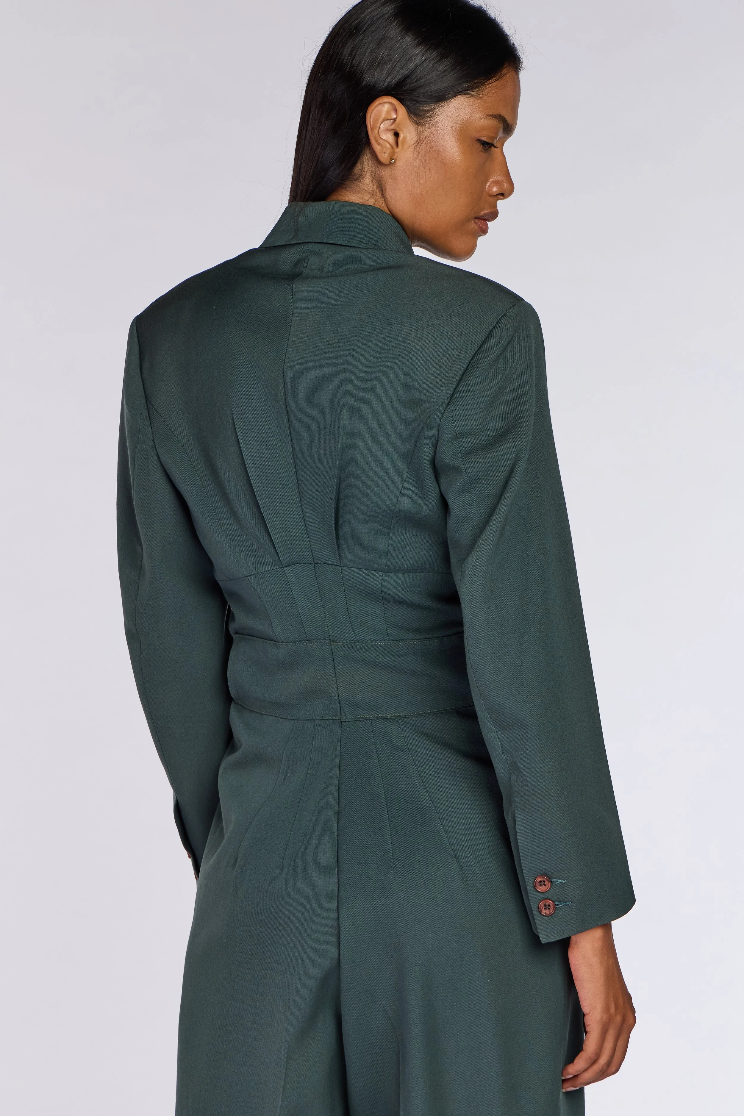 John Galliano A/W 1988 “Hairclips” Collection Green Jumpsuit – view 3