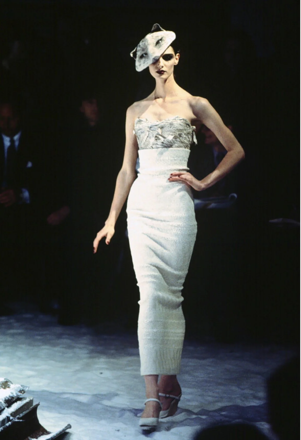 John Galliano A/W 1995 “Dolores” Collection Dress – runway and archive image – Autumn/Winter 1995 (AW95), Fall/Winter 1995 (FW95) runway – vintage John Galliano, John Galliano archive, Galliano runway
