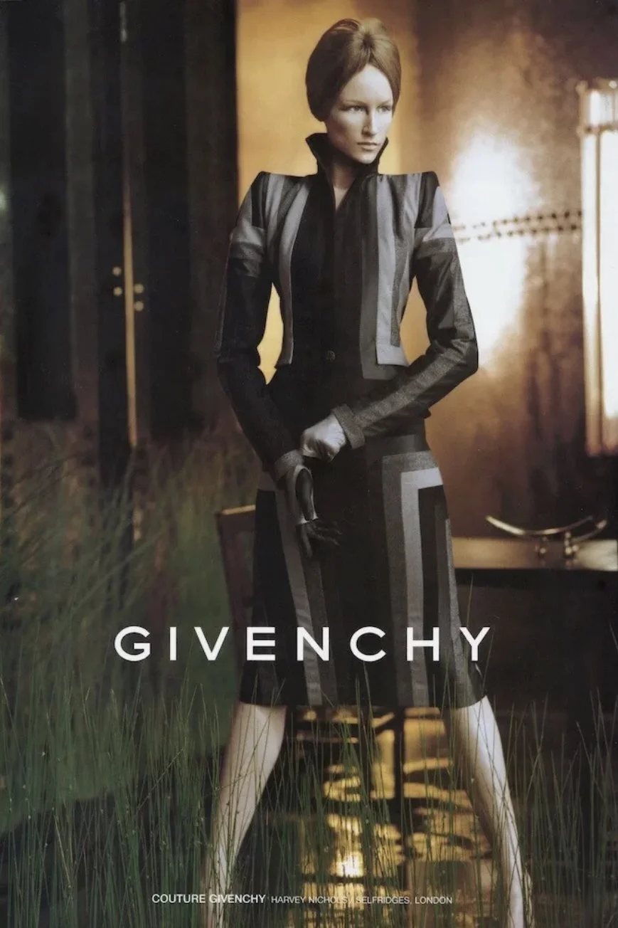 Givenchy Couture by Alexander McQueen A/W 1998 Skirt Suit – runway and archive image – Autumn/Winter 1998 (AW98), Fall/Winter 1998 (FW98) – vintage Givenchy, McQueen for Givenchy