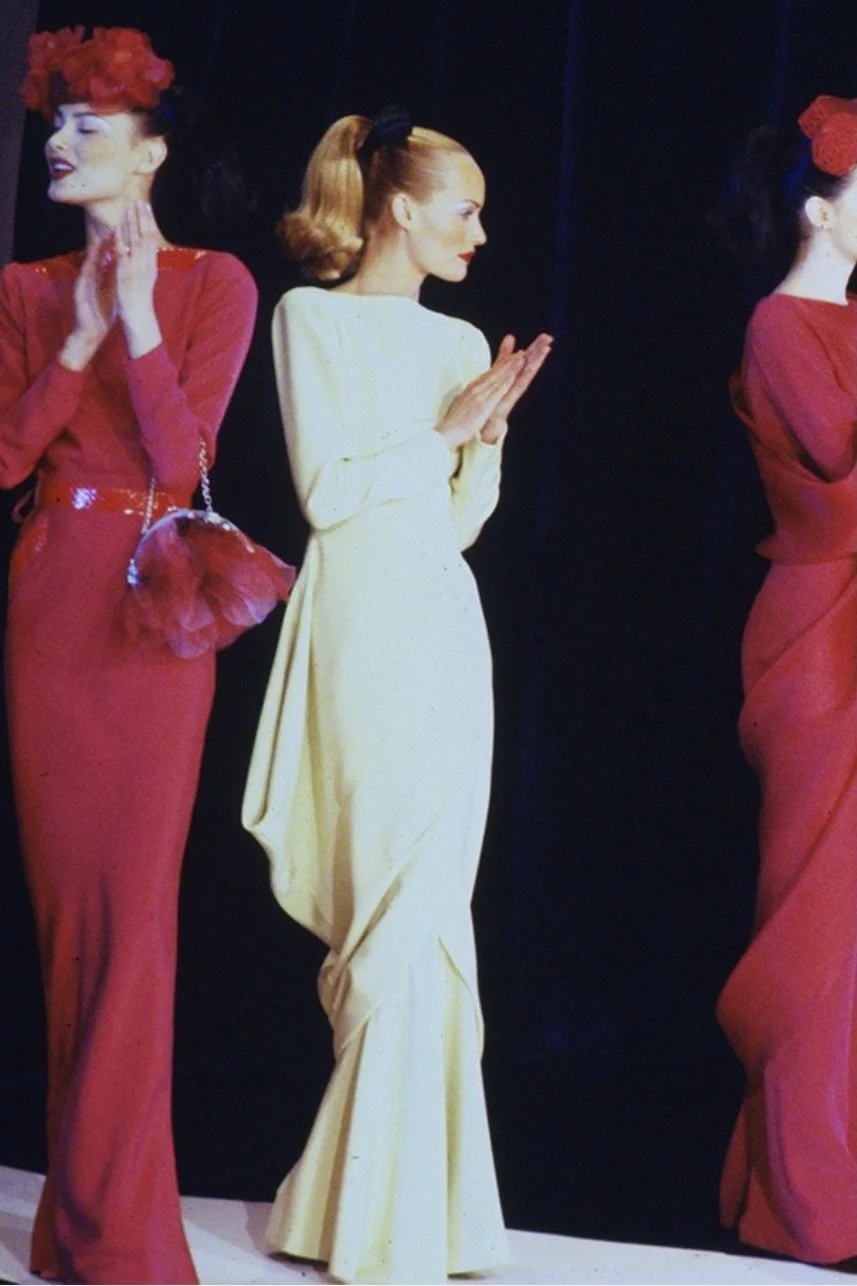 Givenchy by John Galliano A/W 1996 Skirt and Top Ensemble – runway and archive image – Autumn/Winter 1996 (AW96), Fall/Winter 1996 (FW96) – vintage Givenchy, Galliano for Givenchy