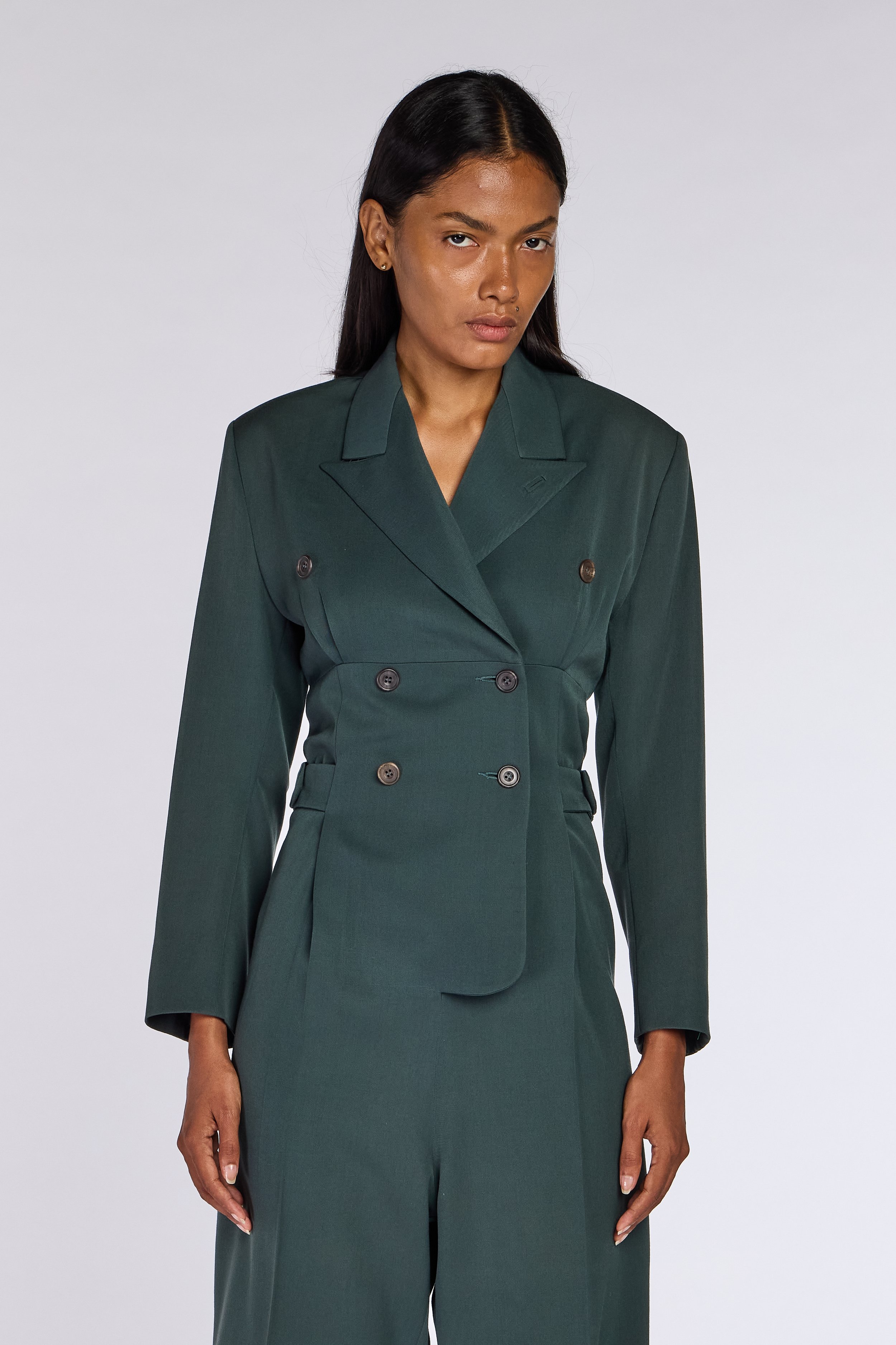 John Galliano A/W 1988 “Hairclips” Collection Green Jumpsuit – view 6