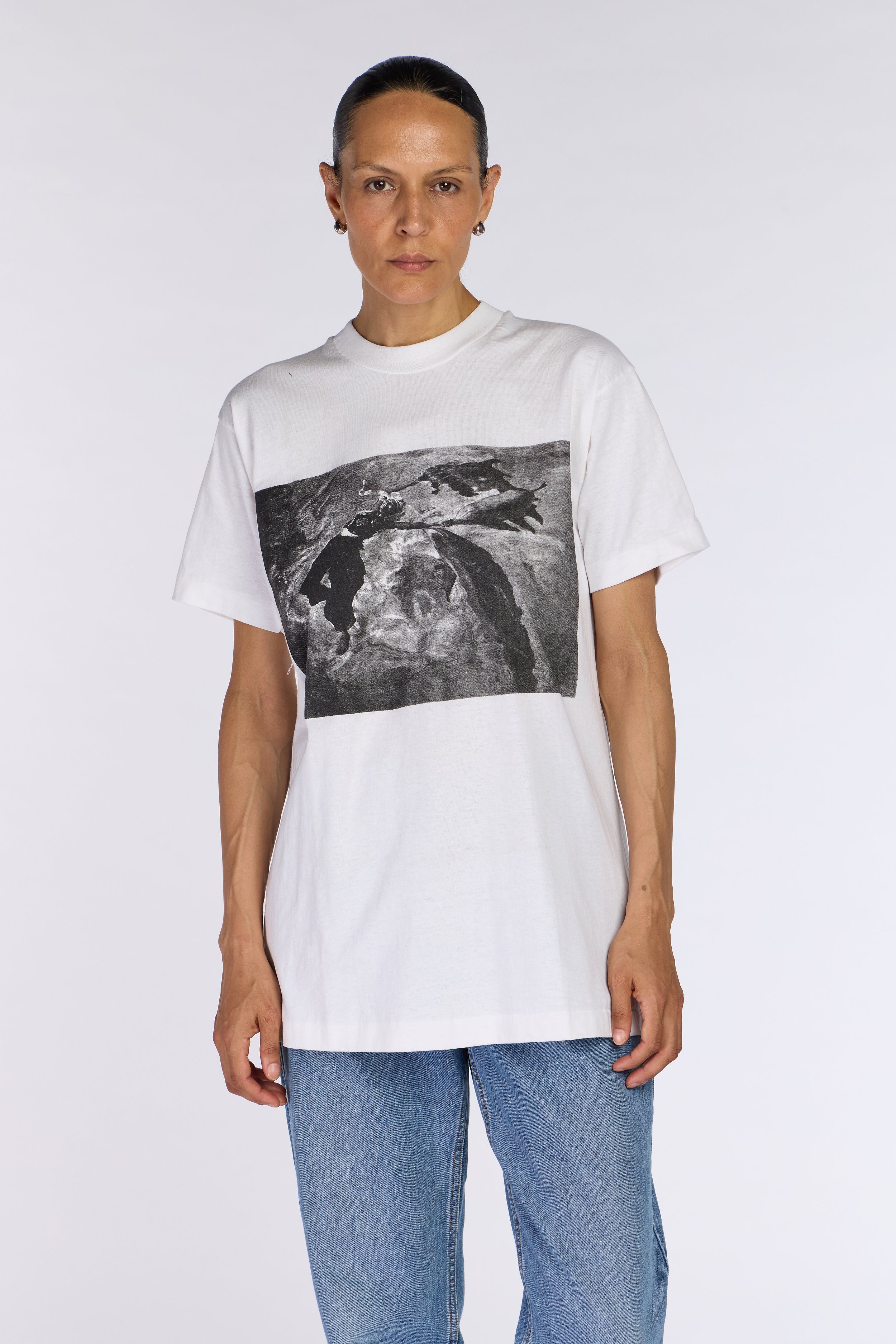John Galliano A/W 1989 “Nancy Cunard” 1990 T-shirt – vintage John Galliano, John Galliano archive, Galliano runway – Autumn/Winter 1989 (AW89), Fall/Winter 1989 (FW89) – Mae Vintage London