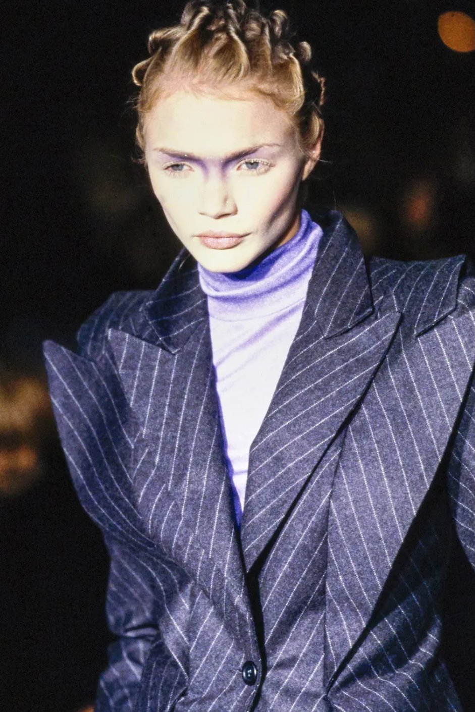 Alexander McQueen A/W 1996 “Dante” Pinstriped Double Lapel Jacket – view 2