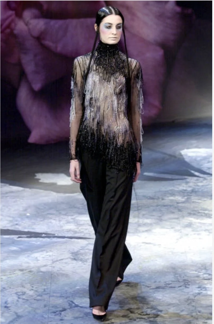 Givenchy Haute Couture by Lee Alexander McQueen S/S 2000 Jumpsuit – runway and archive image – Spring/Summer 2000 (SS00) runway – vintage Givenchy, McQueen for Givenchy, vintage Alexander McQueen