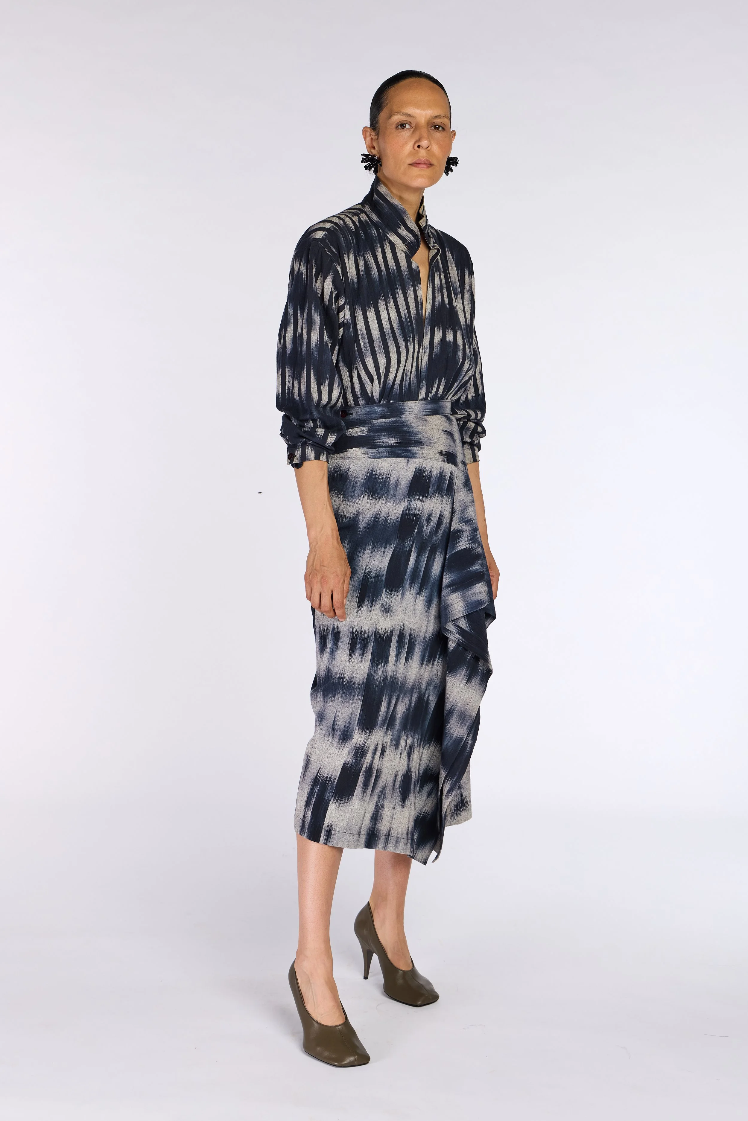 Issey Miyake A/W 1985 Kasuri Weave Ensemble – view 2