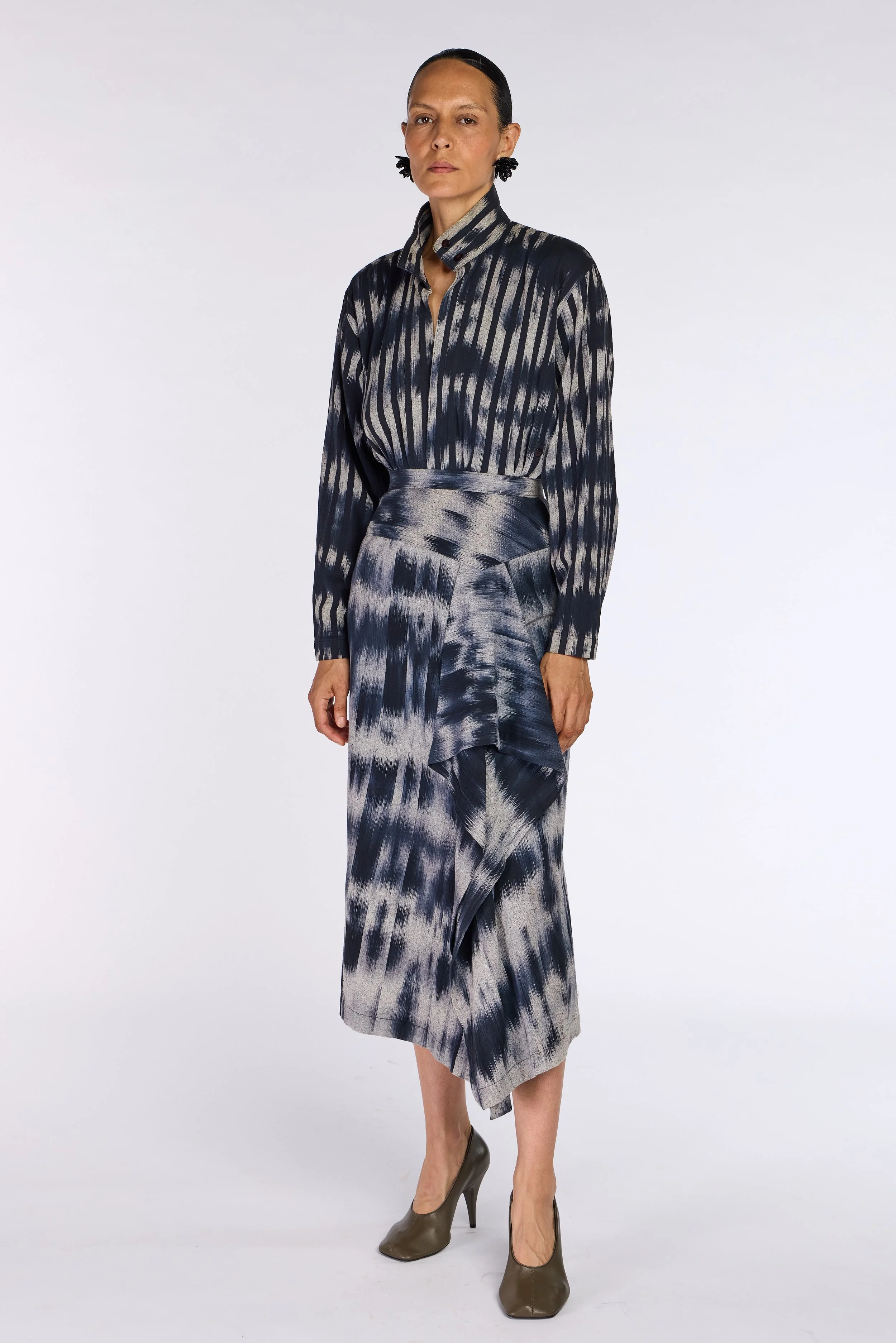 Issey Miyake A/W 1985 Kasuri Weave Ensemble – view 7