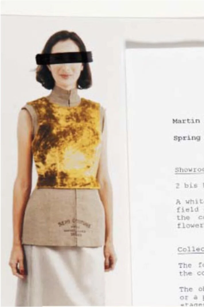 Maison Martin Margiela S/S 1997 Velvet Bodice – runway and archive image – Spring/Summer 1997 (SS97) runway – vintage Margiela, Maison Martin Margiela archive, early Margiela