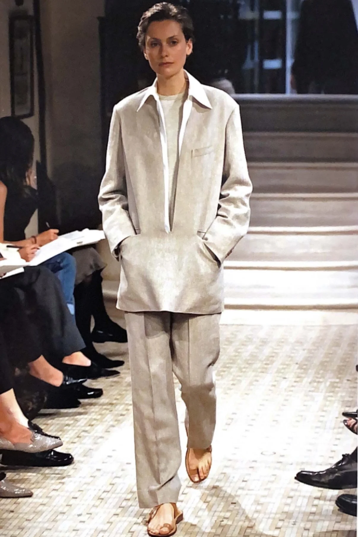 Hermès by Martin Margiela S/S 1999 Vareuse Linen Suit – view 9
