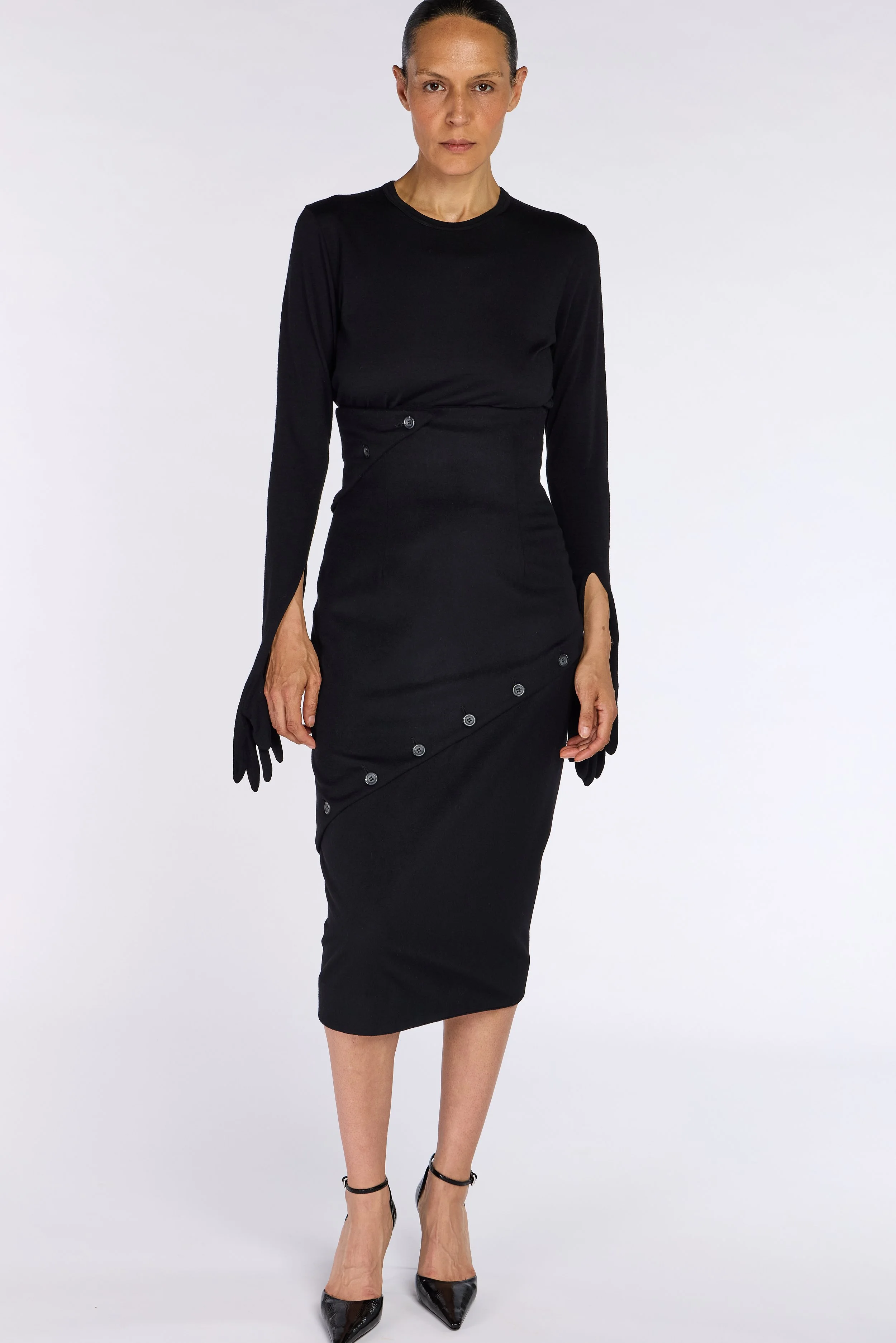 Alexander McQueen A/W 1996 “Dante” Spiral Button Skirt – view 5