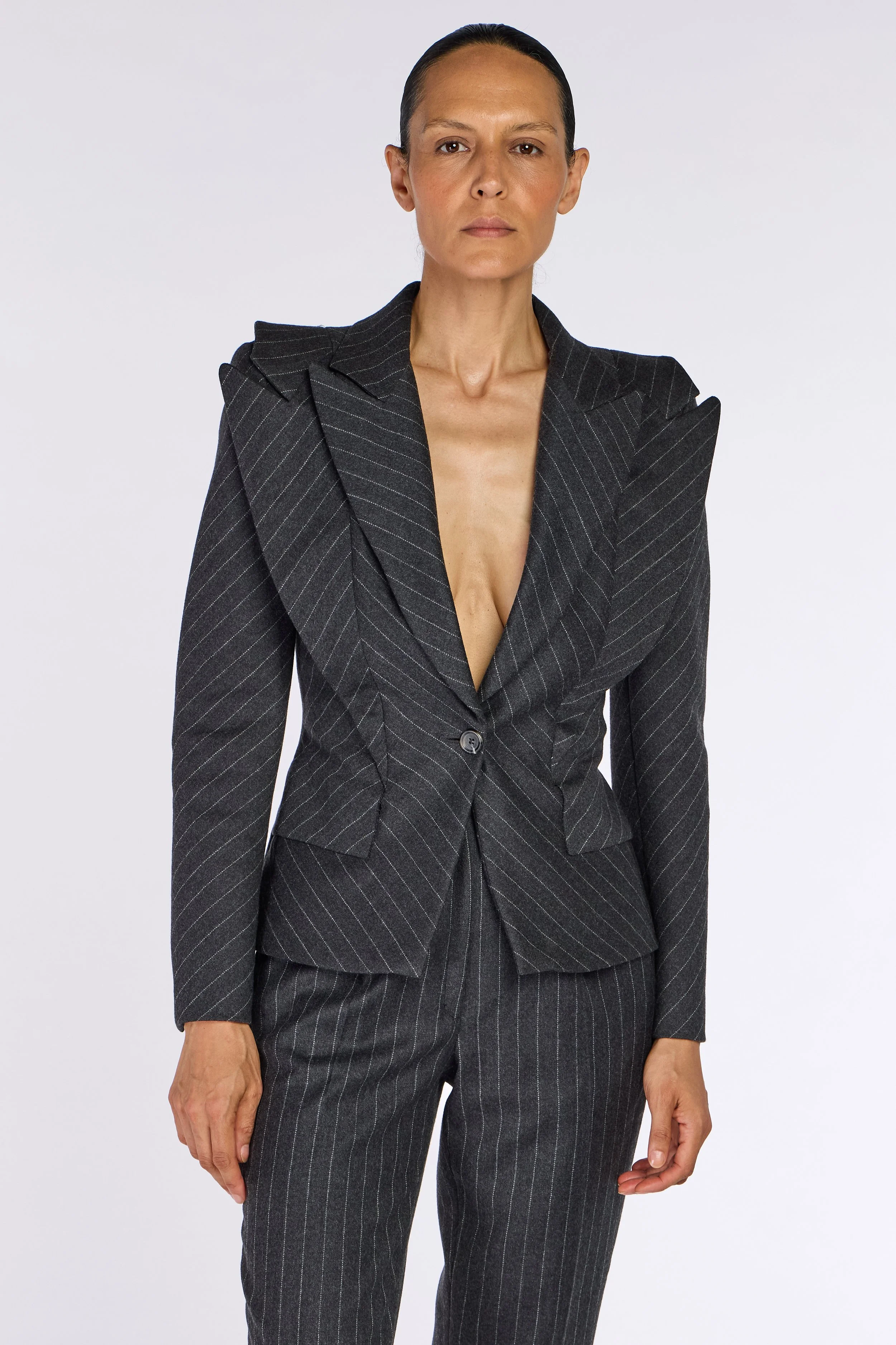 Alexander McQueen A/W 1996 "Dante" Pinstriped Double Lapel Jacket