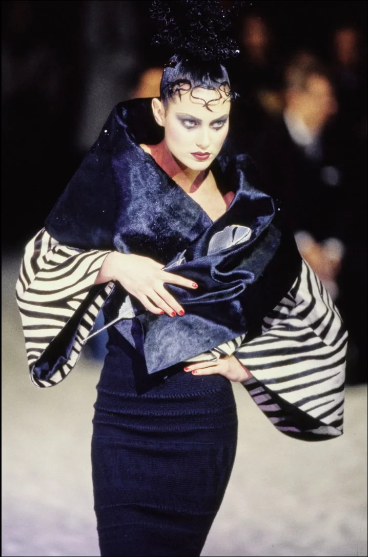 John Galliano A/W 1995 “Dolores” Collection Dress – runway and archive image – Autumn/Winter 1995 (AW95), Fall/Winter 1995 (FW95) runway – vintage John Galliano, John Galliano archive, Galliano runway