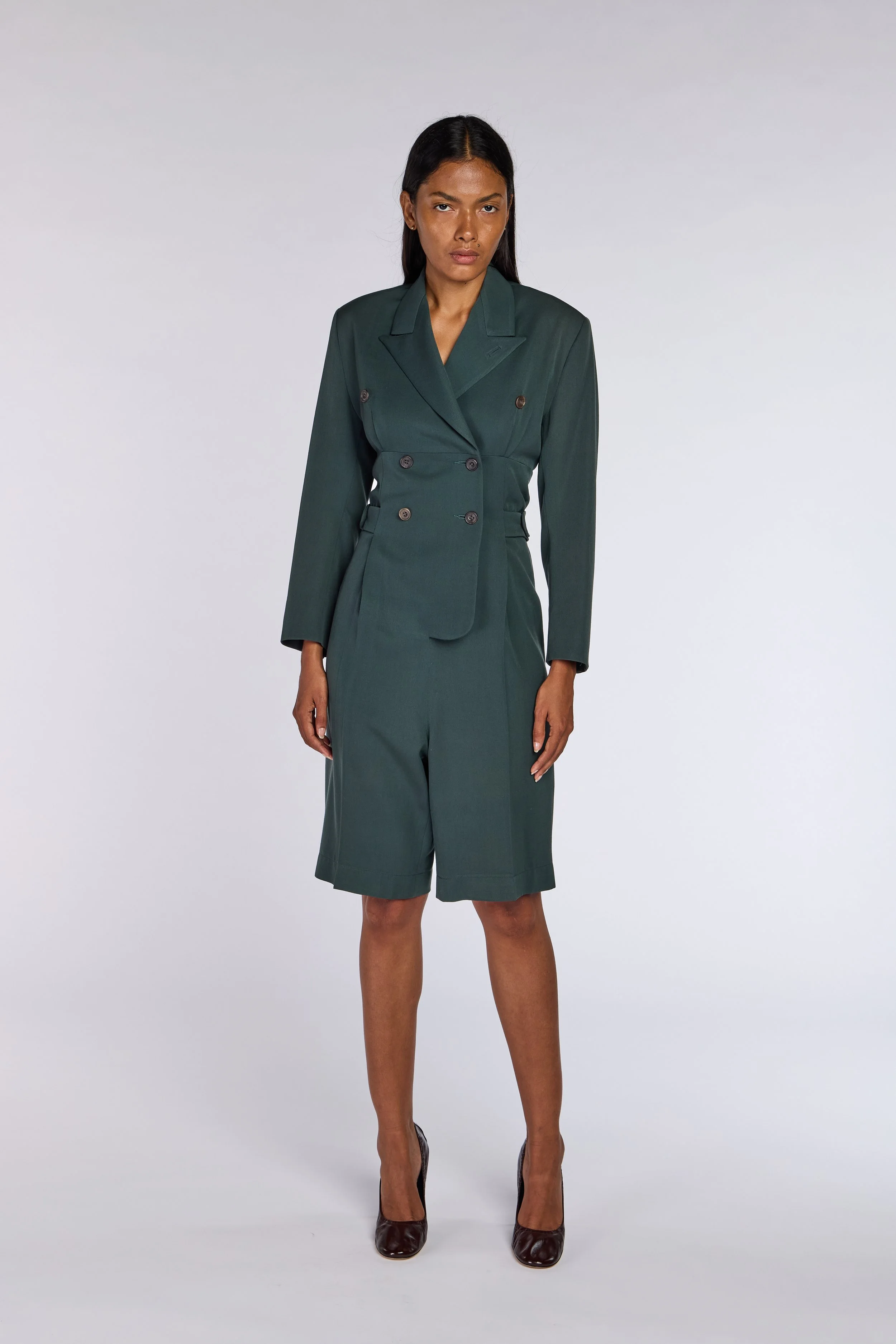 John Galliano A/W 1988 "Hairclips" Collection Green Jumpsuit