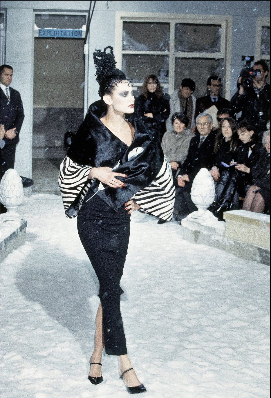 John Galliano A/W 1995 “Dolores” Collection Dress – runway and archive image – Autumn/Winter 1995 (AW95), Fall/Winter 1995 (FW95) runway – vintage John Galliano, John Galliano archive, Galliano runway