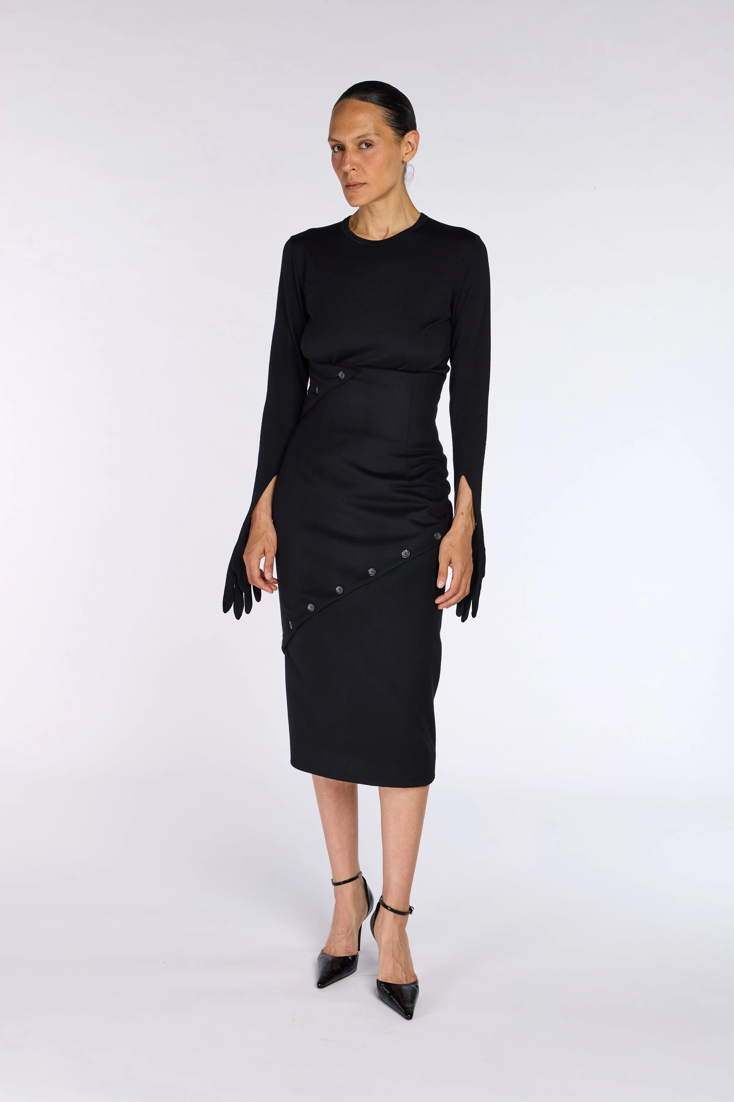 Alexander McQueen A/W 1996 “Dante” Spiral Button Skirt – view 2