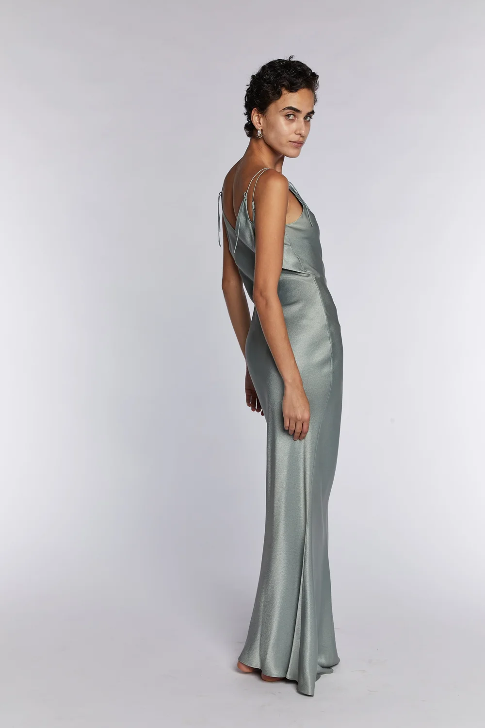 ice blue slip dress Saint Art New York