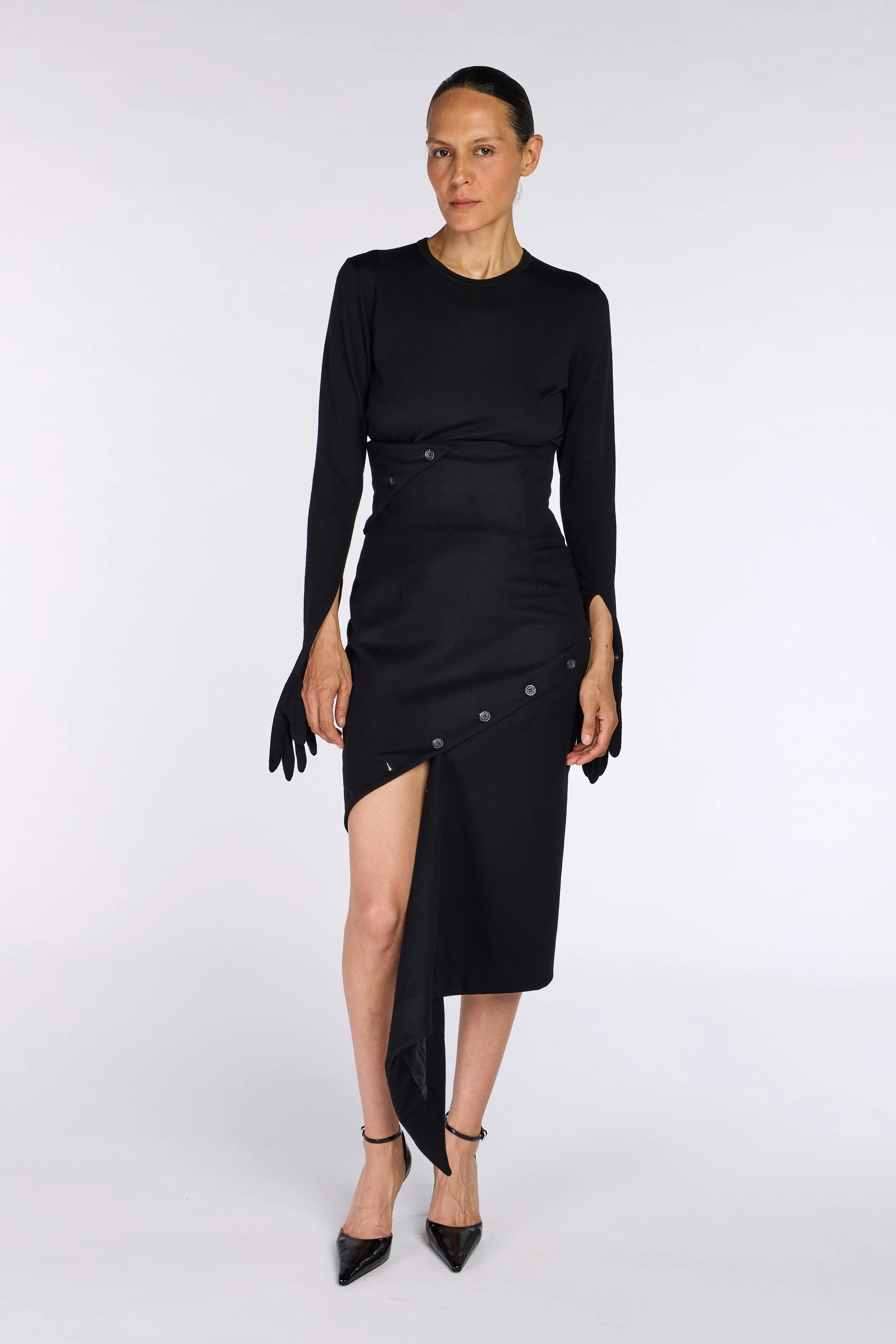 Alexander McQueen A/W 1996 “Dante” Spiral Button Skirt – view 4