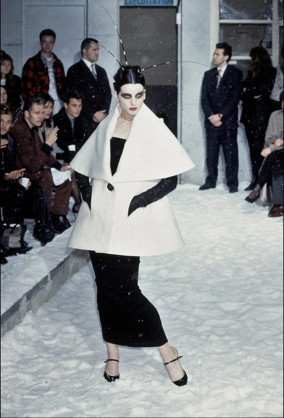 John Galliano A/W 1995 “Dolores” Collection Dress – runway and archive image – Autumn/Winter 1995 (AW95), Fall/Winter 1995 (FW95) runway – vintage John Galliano, John Galliano archive, Galliano runway