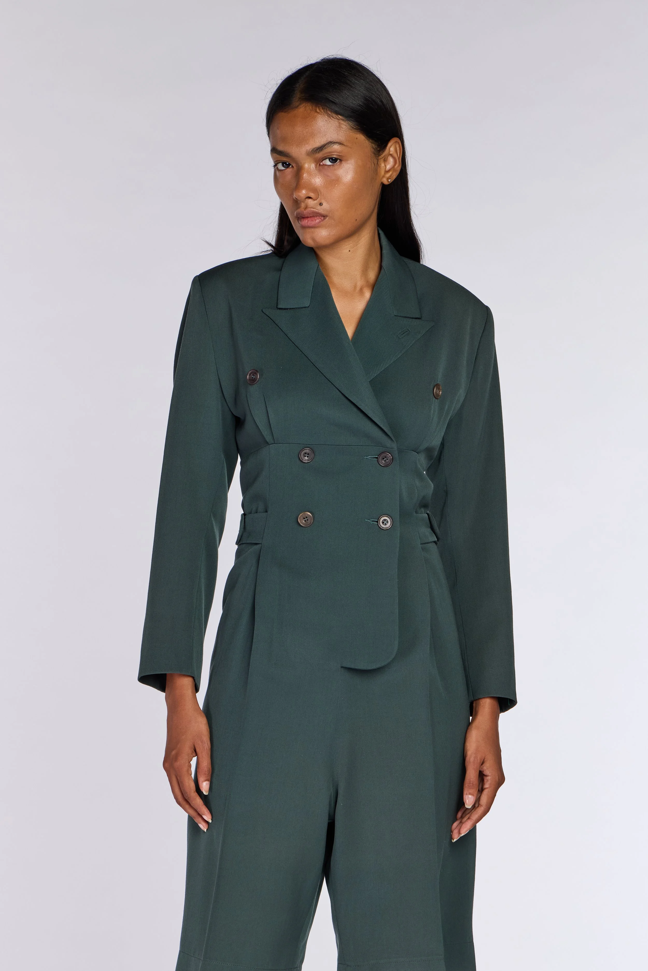 John Galliano A/W 1988 “Hairclips” Collection Green Jumpsuit – view 2