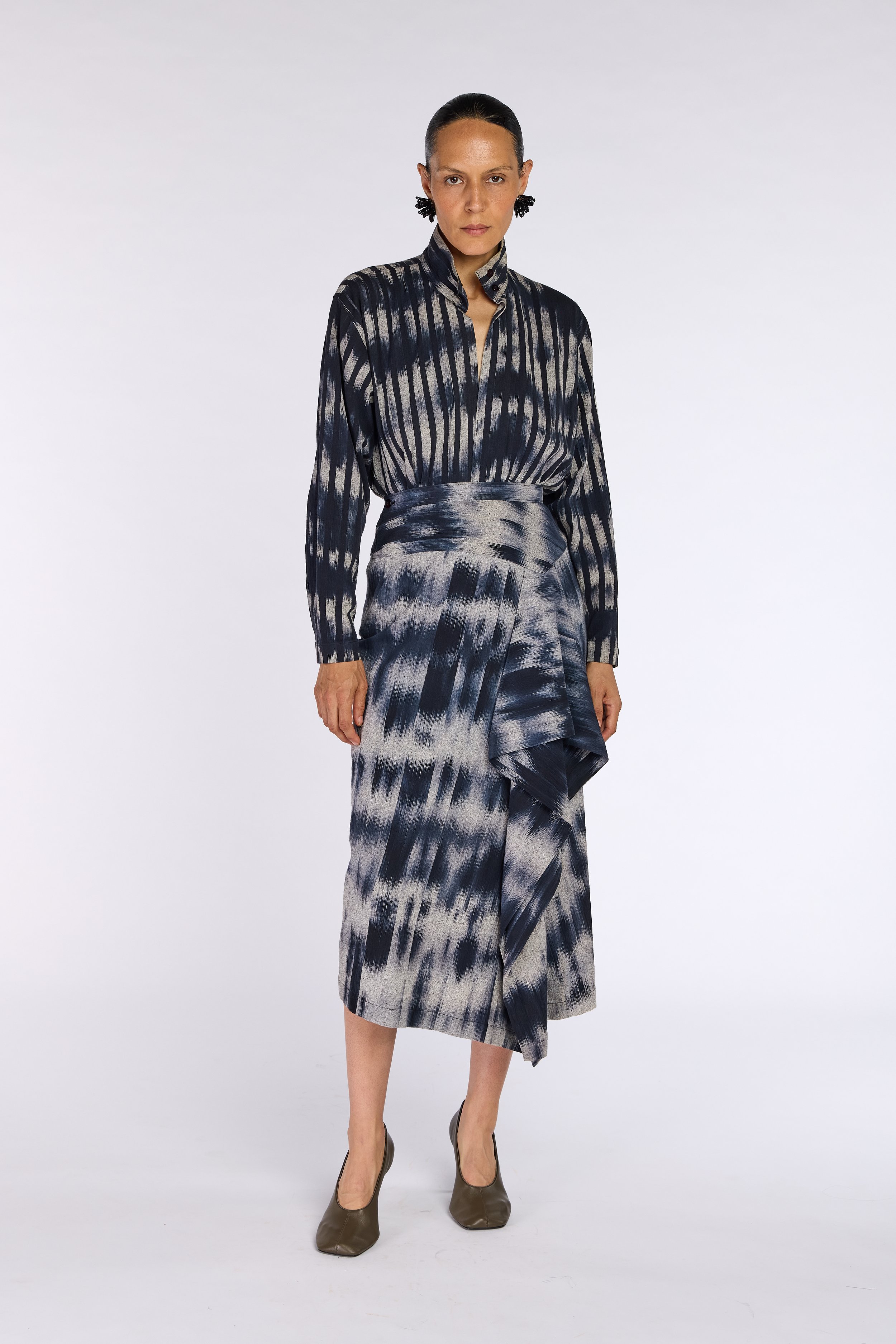 Issey Miyake A/W 1985 Kasuri Weave Ensemble – view 4