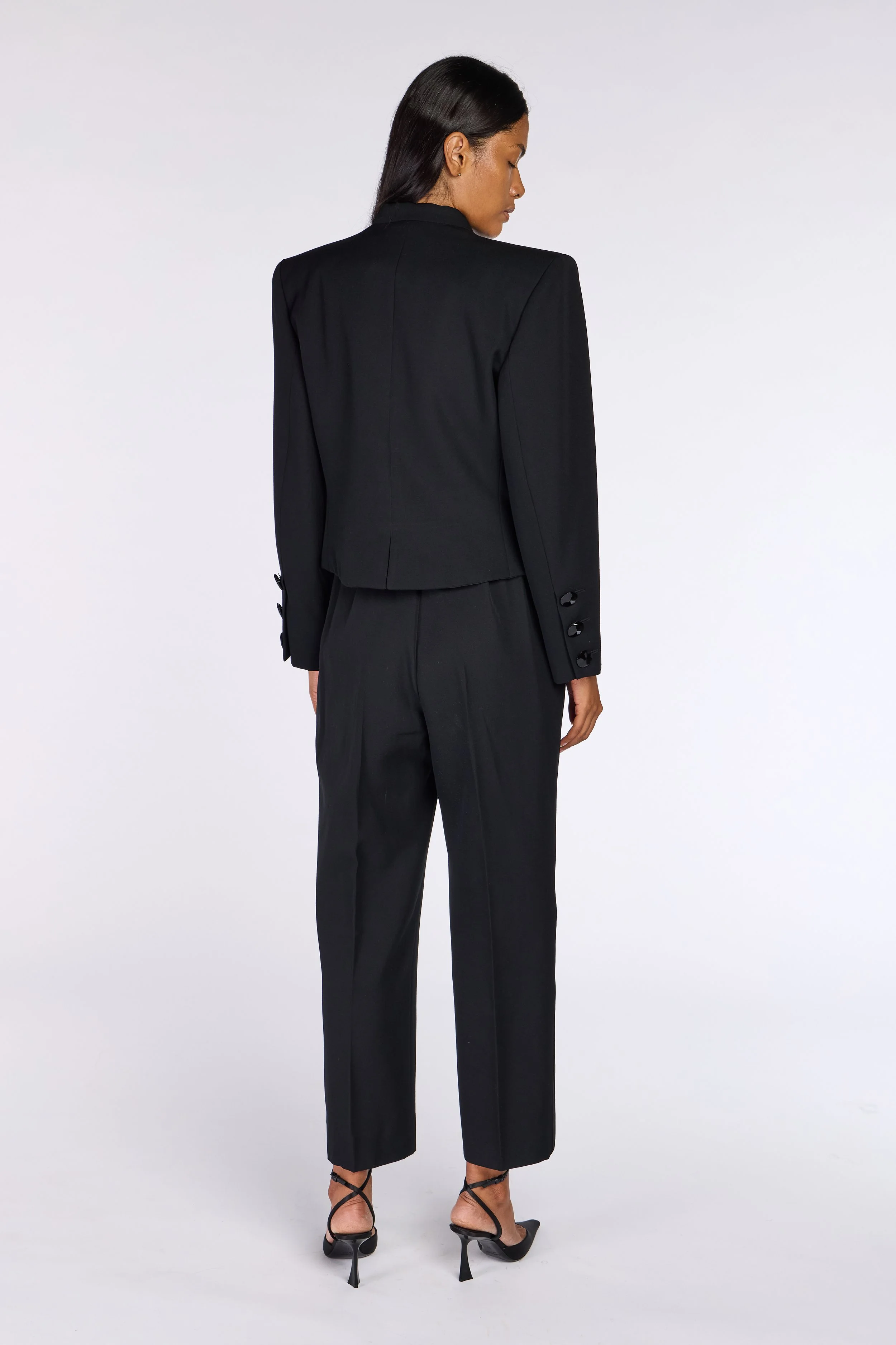 Saint Laurent Rive Gauche S/S 1988 Triangle Lapel Le Smoking Suit – view 7