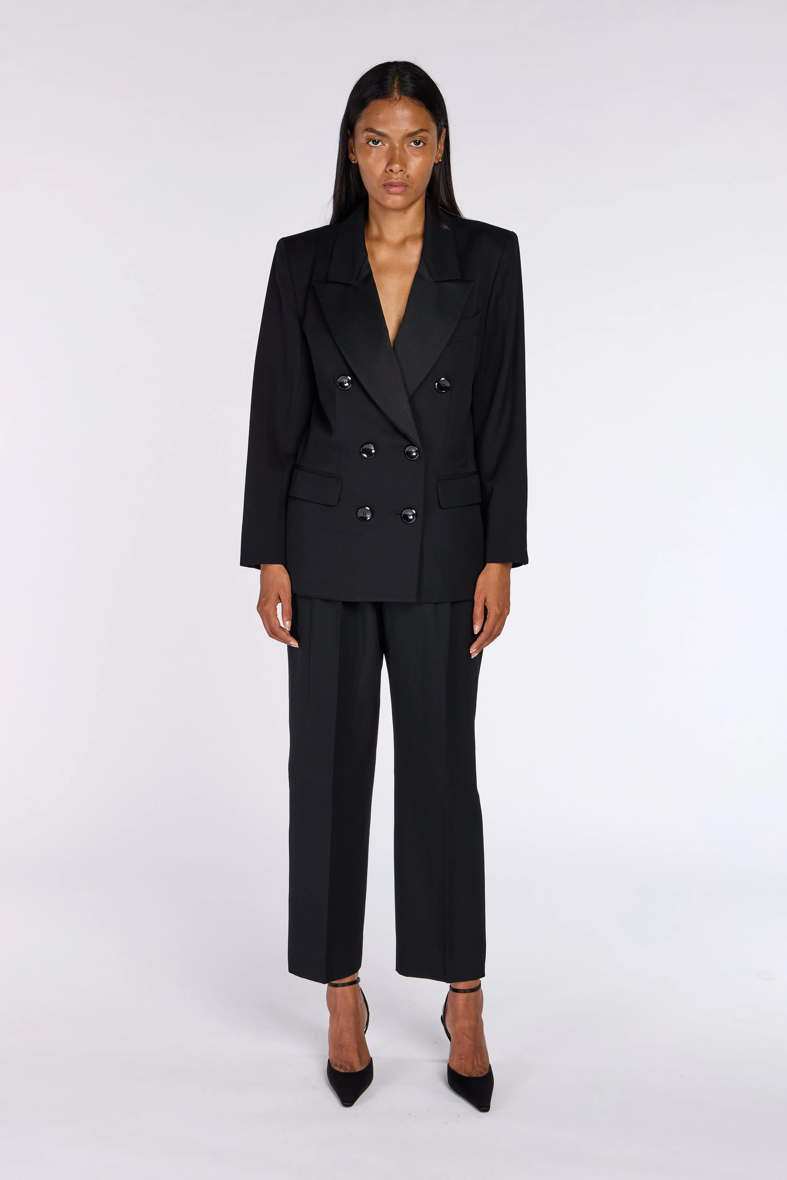Yves Saint Laurent Rive Gauche A/W 1987 Double Breasted Le Smoking Jacket – view 4
