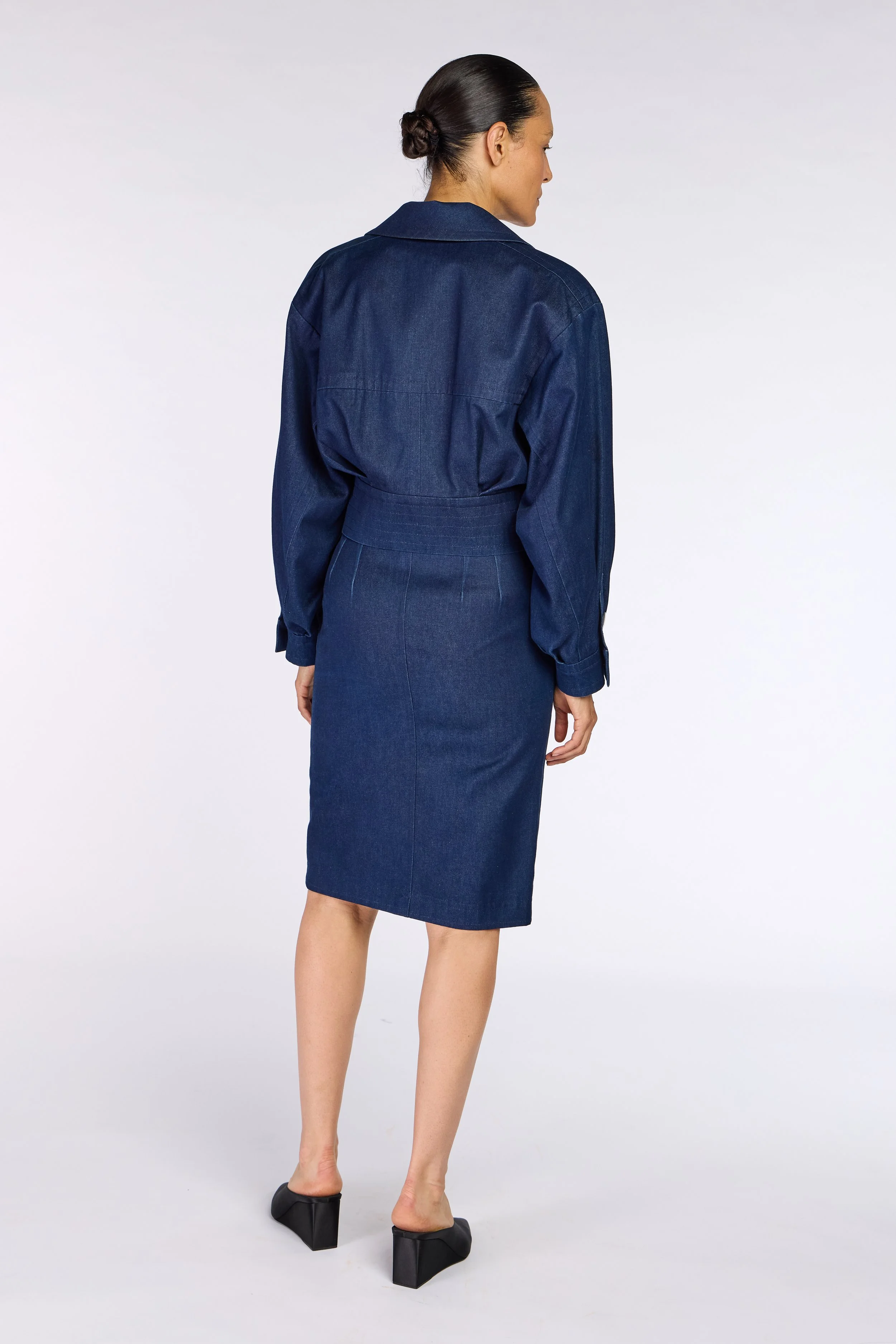 Saint Laurent Rive Gauche 1980s Denim Skirt Suit – view 5