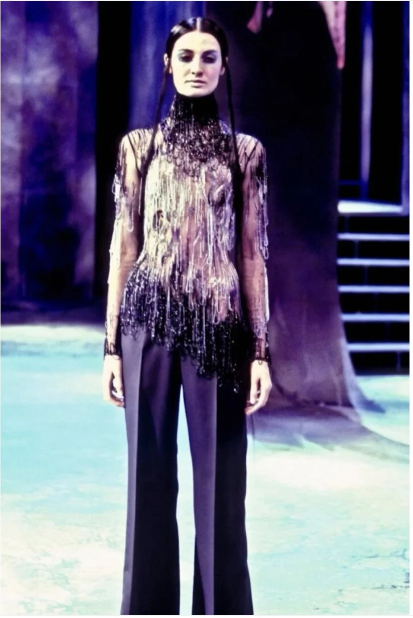 Givenchy Haute Couture by Lee Alexander McQueen S/S 2000 Jumpsuit – runway and archive image – Spring/Summer 2000 (SS00) runway – vintage Givenchy, McQueen for Givenchy, vintage Alexander McQueen
