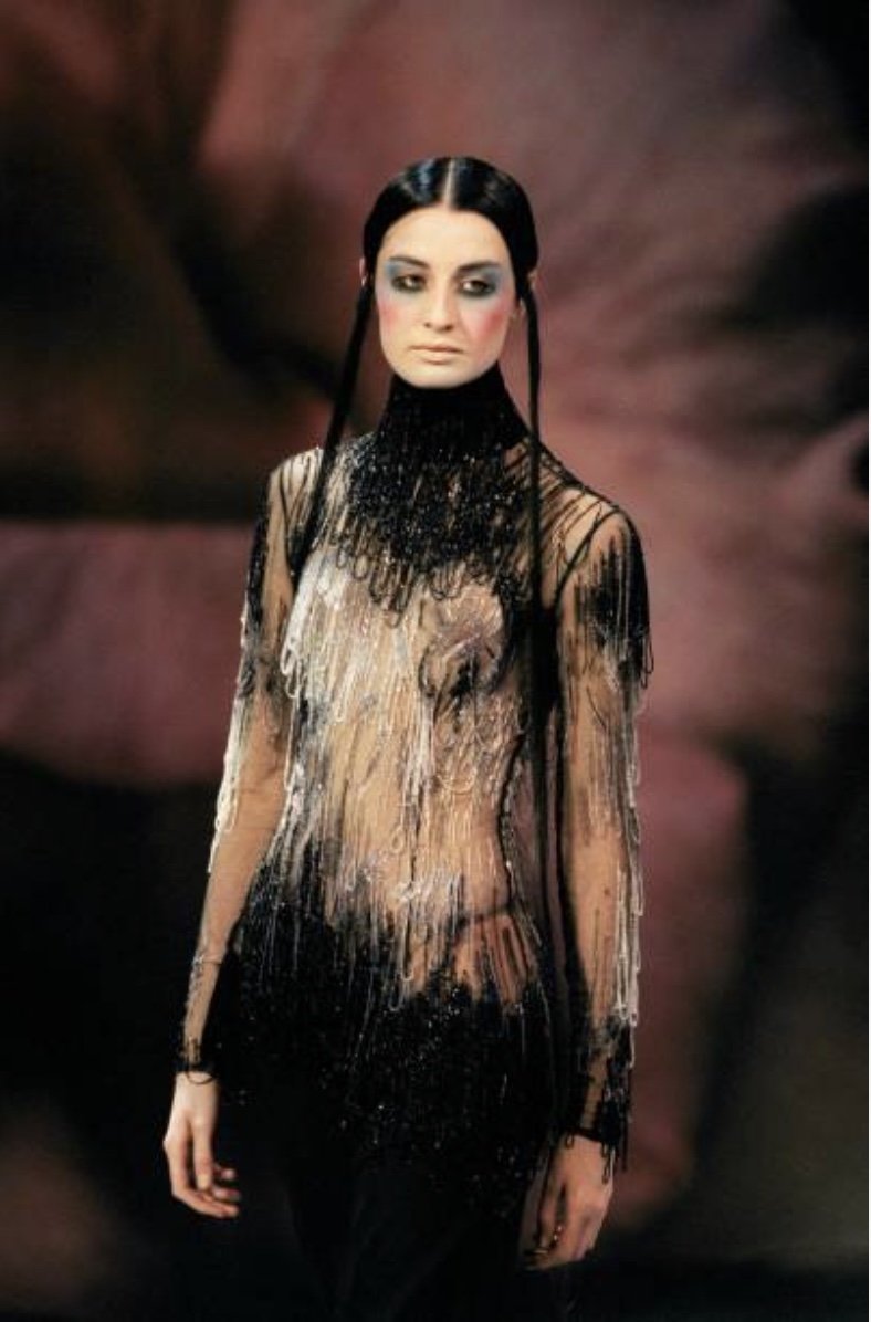 Givenchy Haute Couture by Lee Alexander McQueen S/S 2000 Jumpsuit – runway and archive image – Spring/Summer 2000 (SS00) runway – vintage Givenchy, McQueen for Givenchy, vintage Alexander McQueen