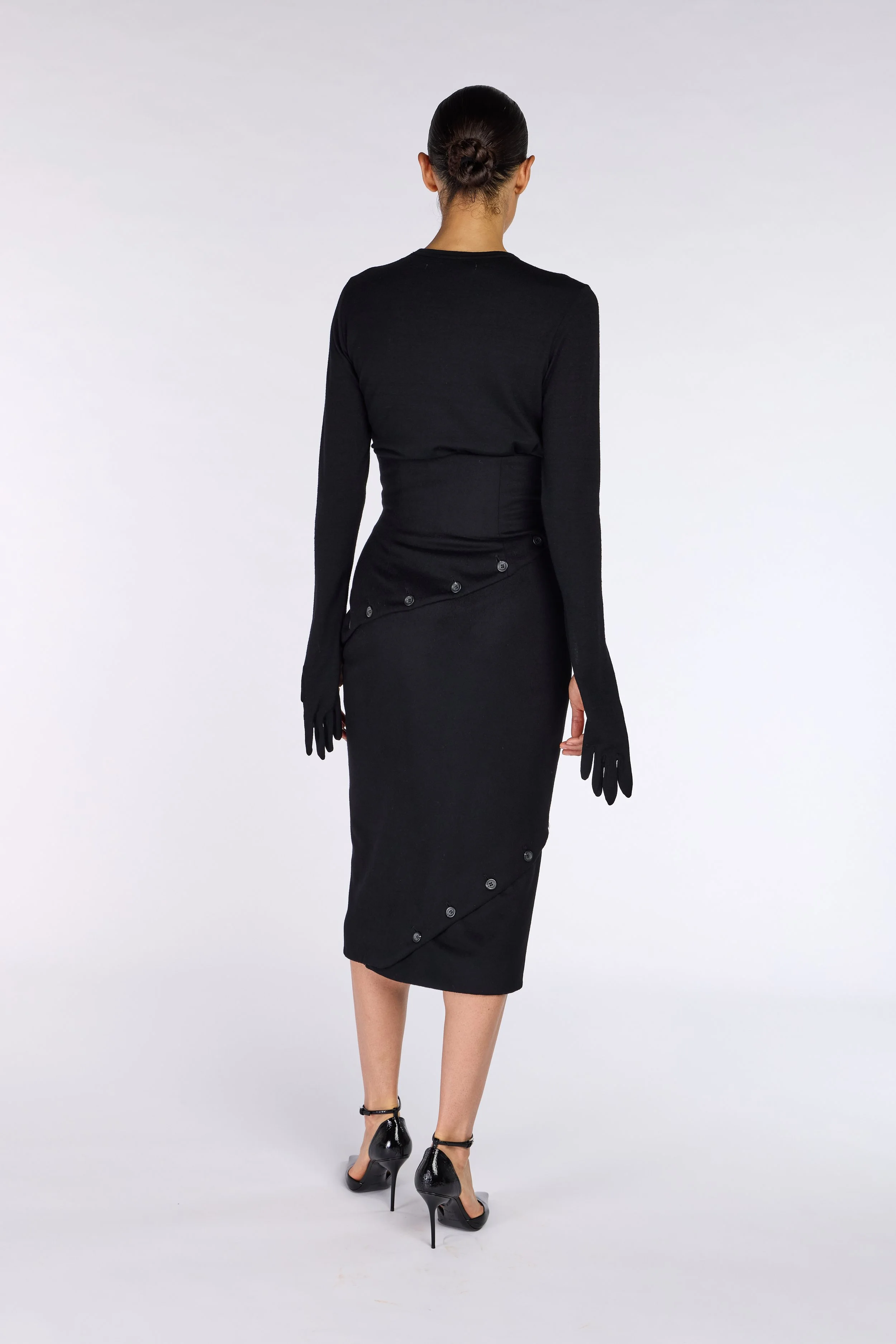Alexander McQueen A/W 1996 “Dante” Spiral Button Skirt – view 6