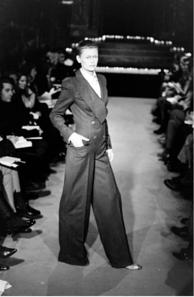 Alexander McQueen A/W 1996 “Dante” Jumpsuit – runway and archive image – Autumn/Winter 1996 (AW96), Fall/Winter 1996 (FW96) runway – vintage Alexander McQueen, Lee McQueen archive, McQueen runway