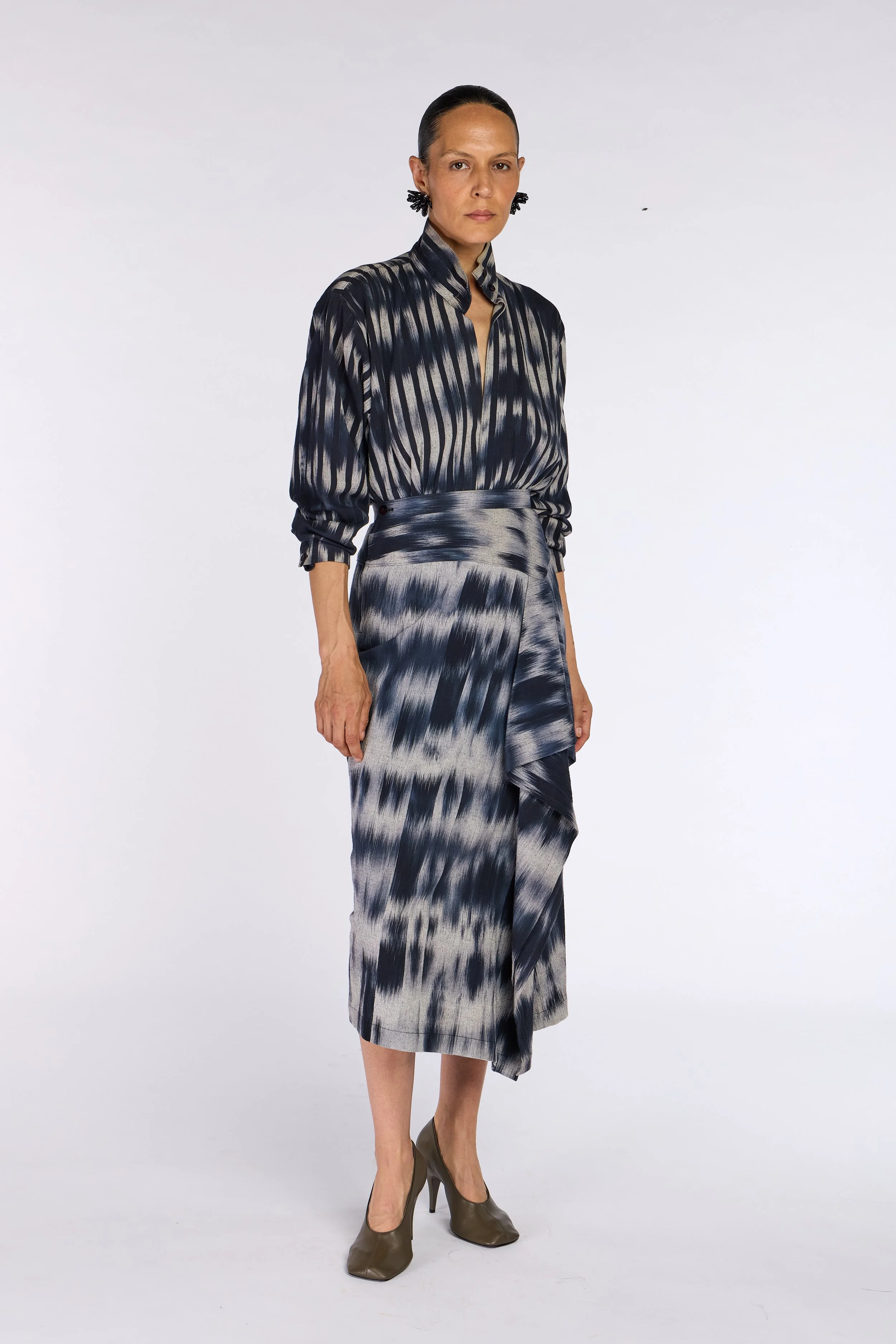 Issey Miyake A/W 1985 Kasuri Weave Ensemble – view 6