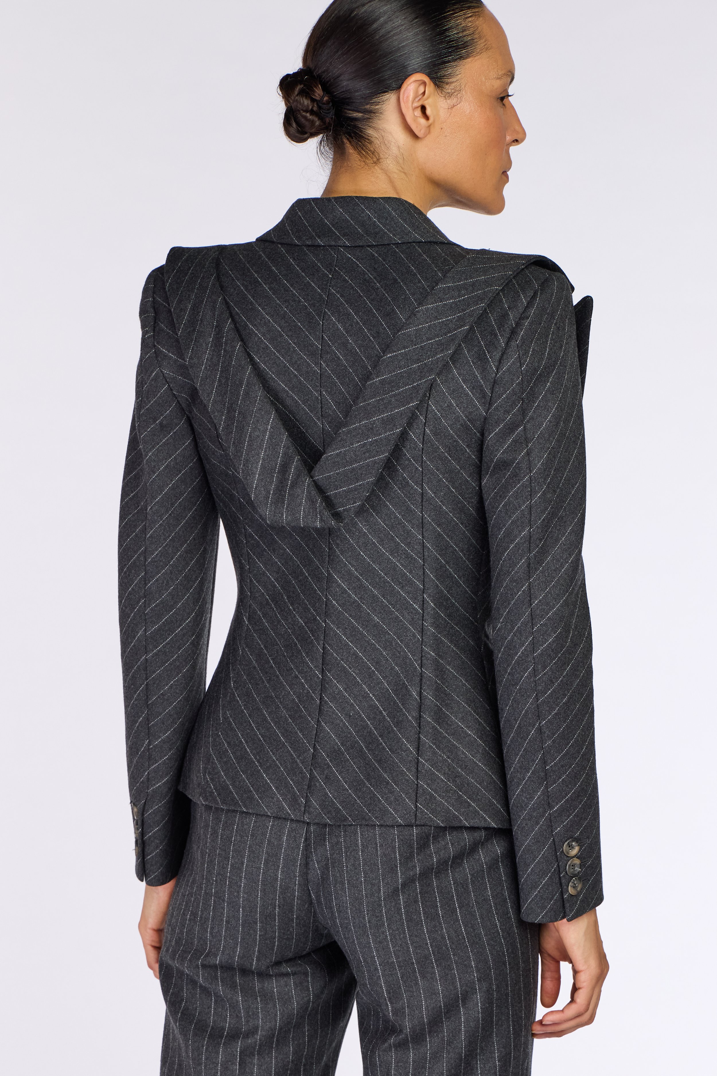 Alexander McQueen A/W 1996 “Dante” Pinstriped Double Lapel Jacket – view 10
