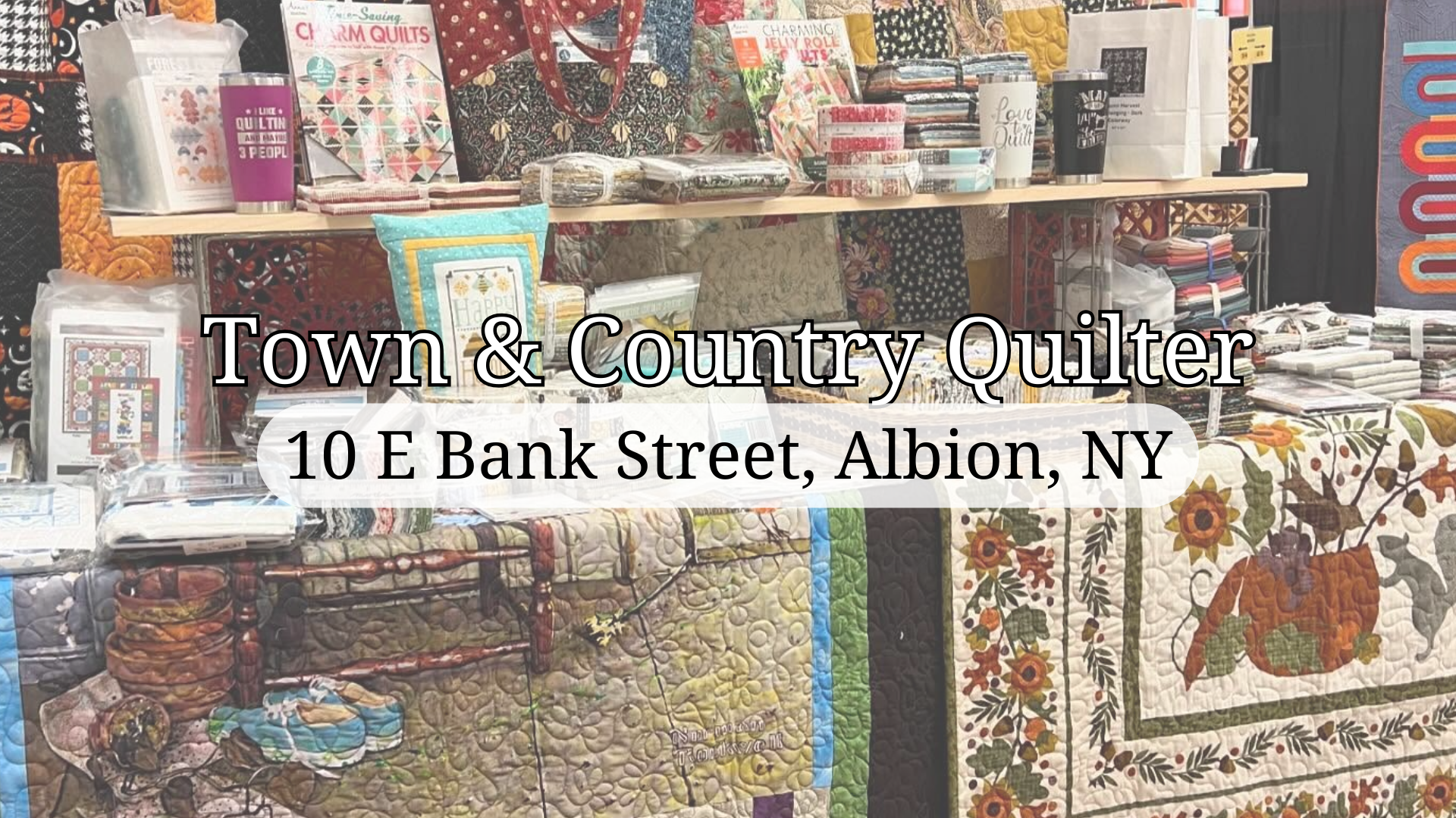In the heart of the canal side village of Albion you will find a quaint fabric lovers oasis. A lovely quilt shop where inspiration and new friends await! Town and Country Quilter Albion NY